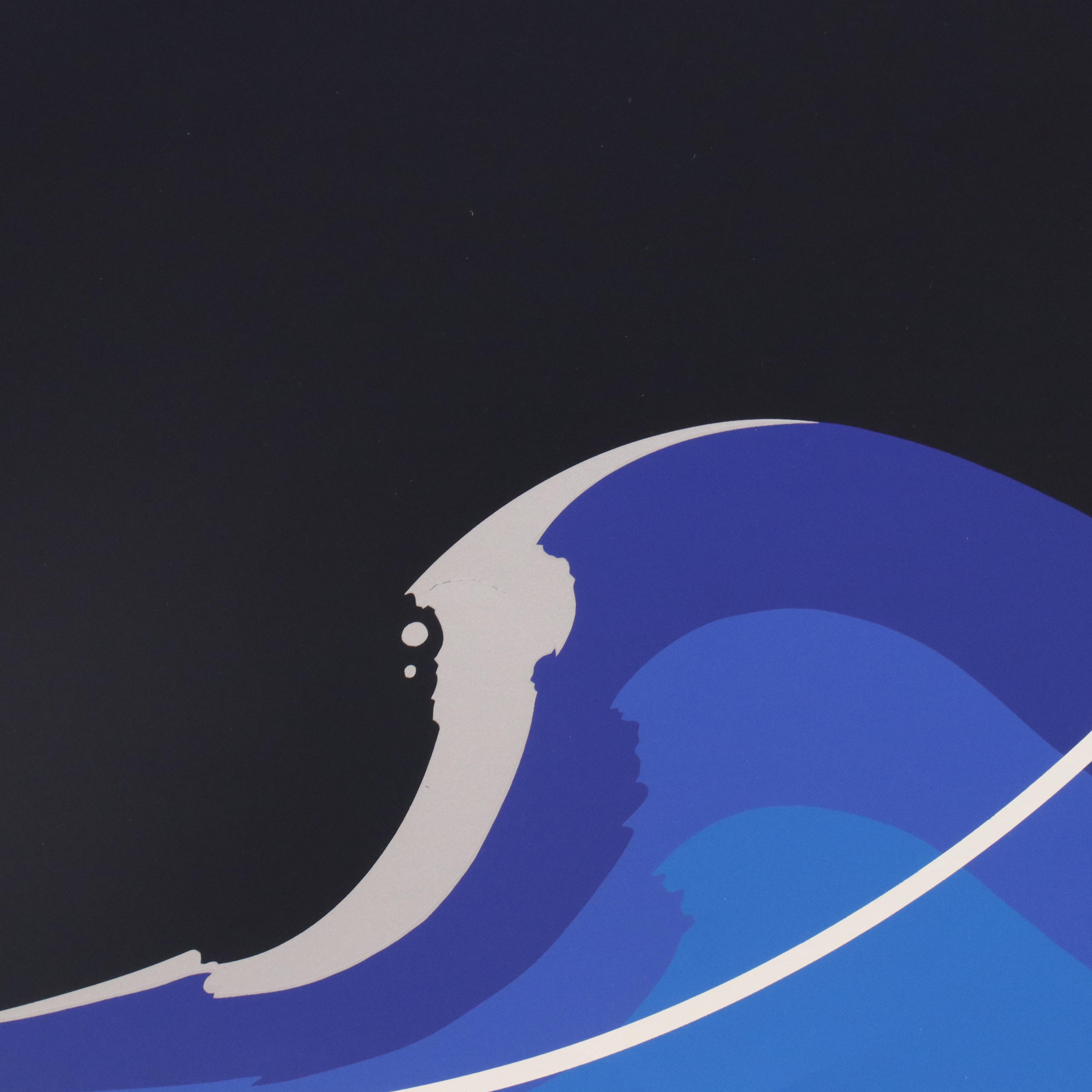 Thomas Whelan Benton Abstract Serigraph "White Cap," 1979