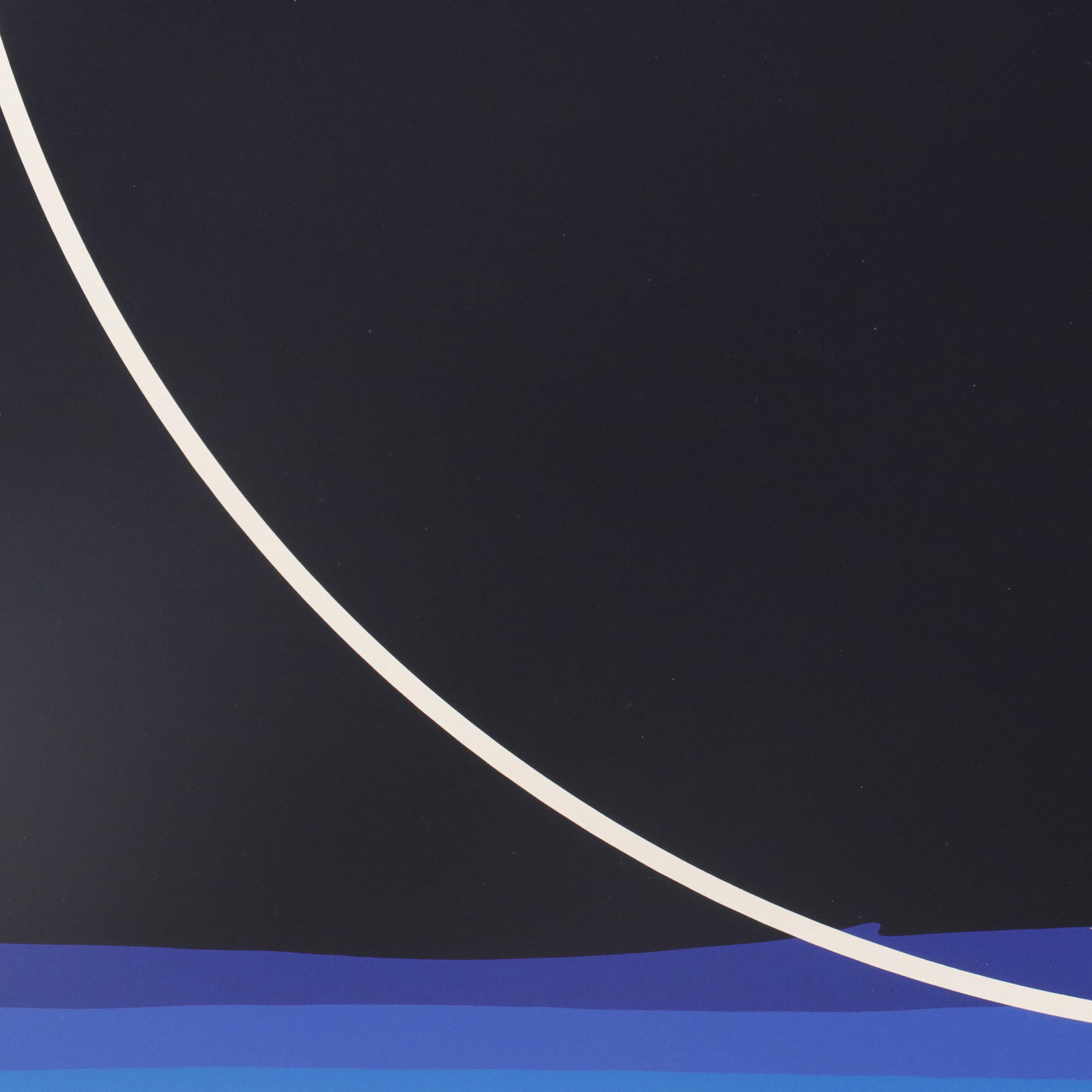 Thomas Whelan Benton Abstract Serigraph "White Cap," 1979