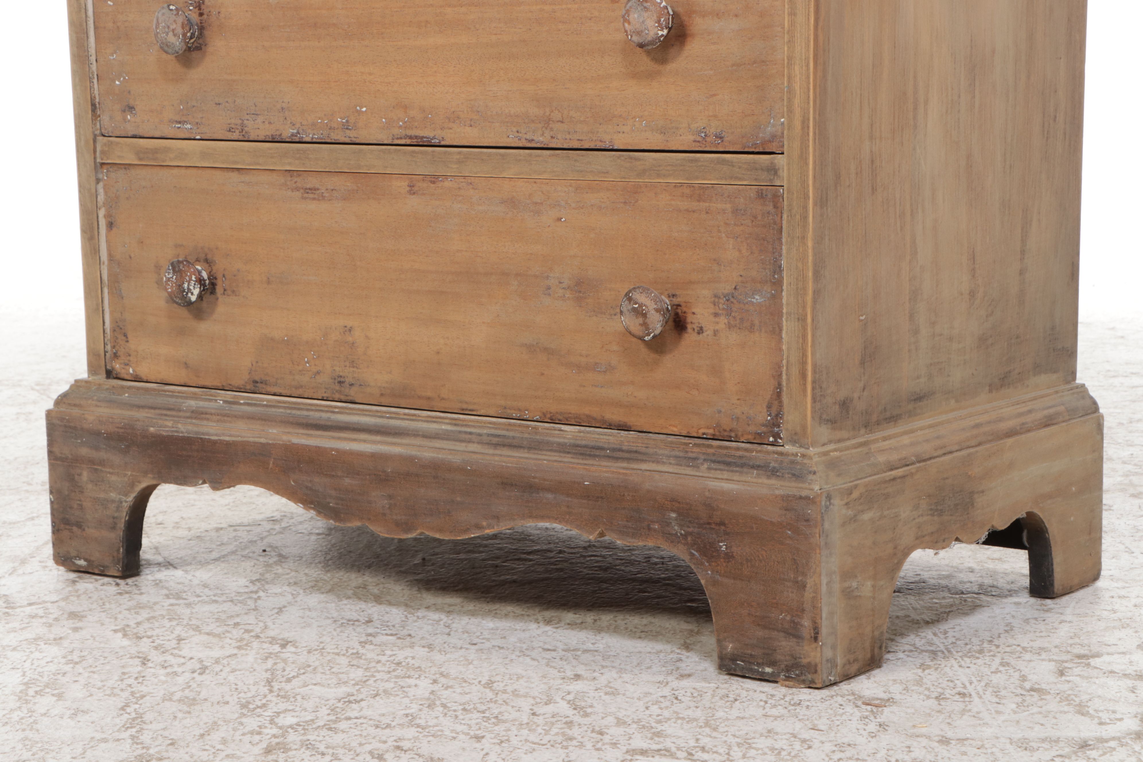Gustavian Style Bleached Wood Secretary Desk