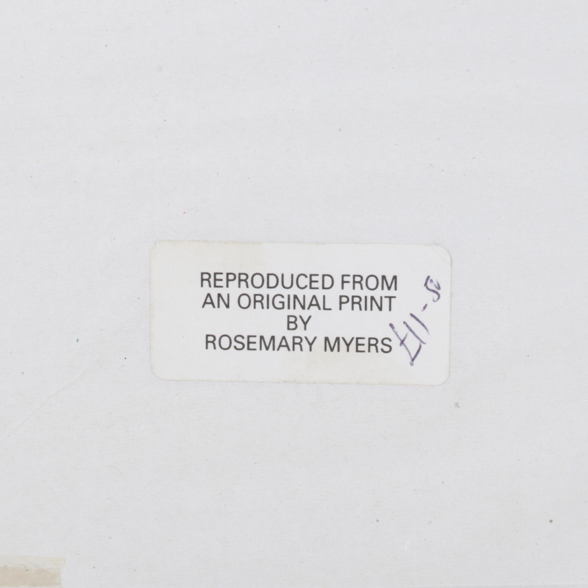 Rosemary Myers Offset Lithograph "The Gamekeeper's Lodge..."