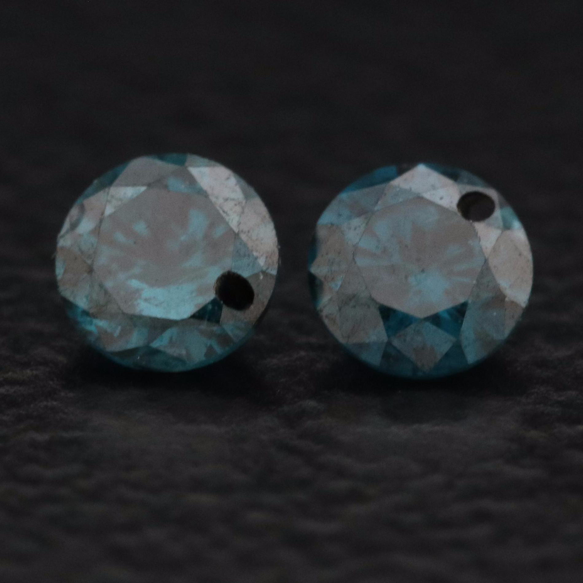 Loose 0.19 CTW Fancy Blue Diamond Pair