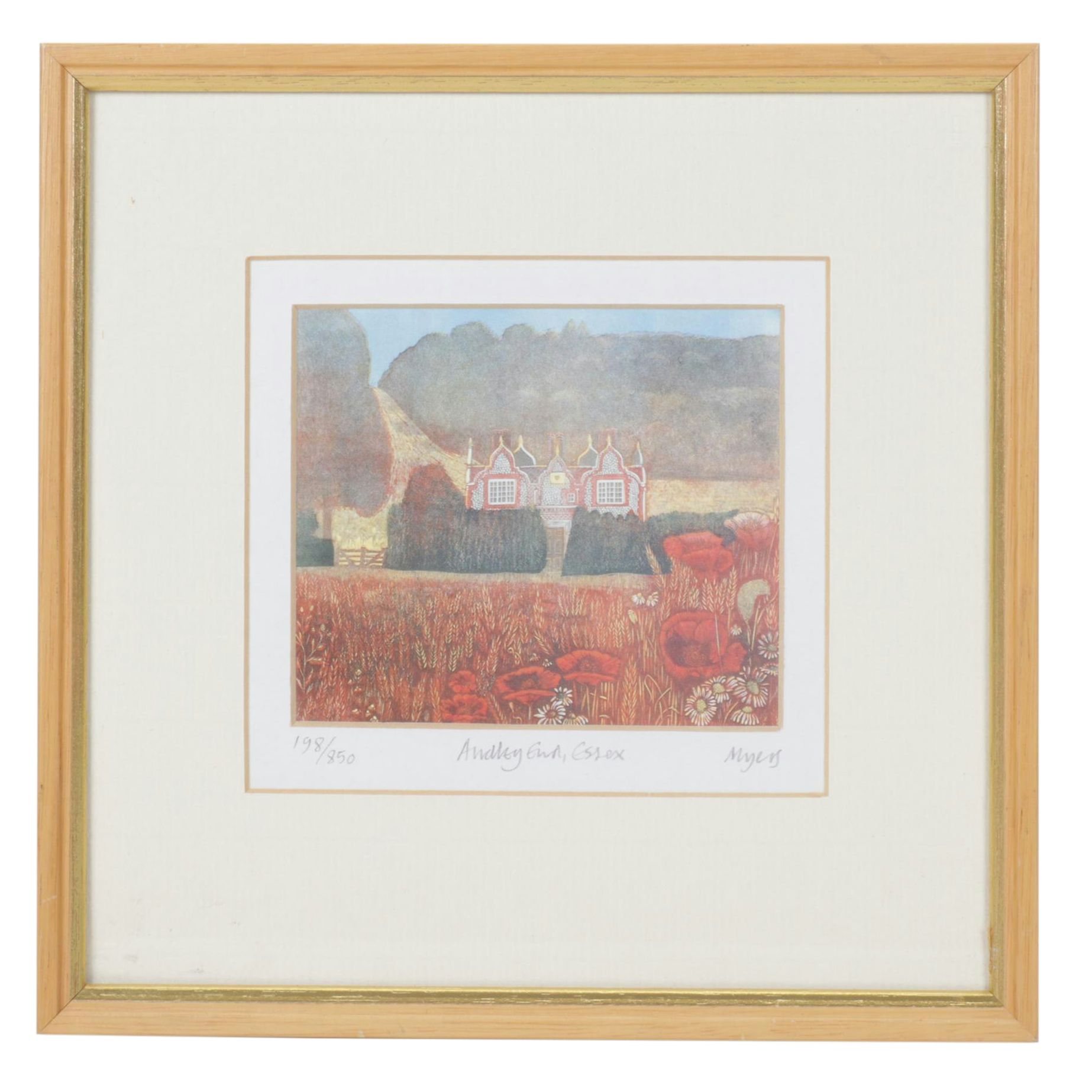 Rosemary Myers Offset Lithograph "Audley End, Essex"