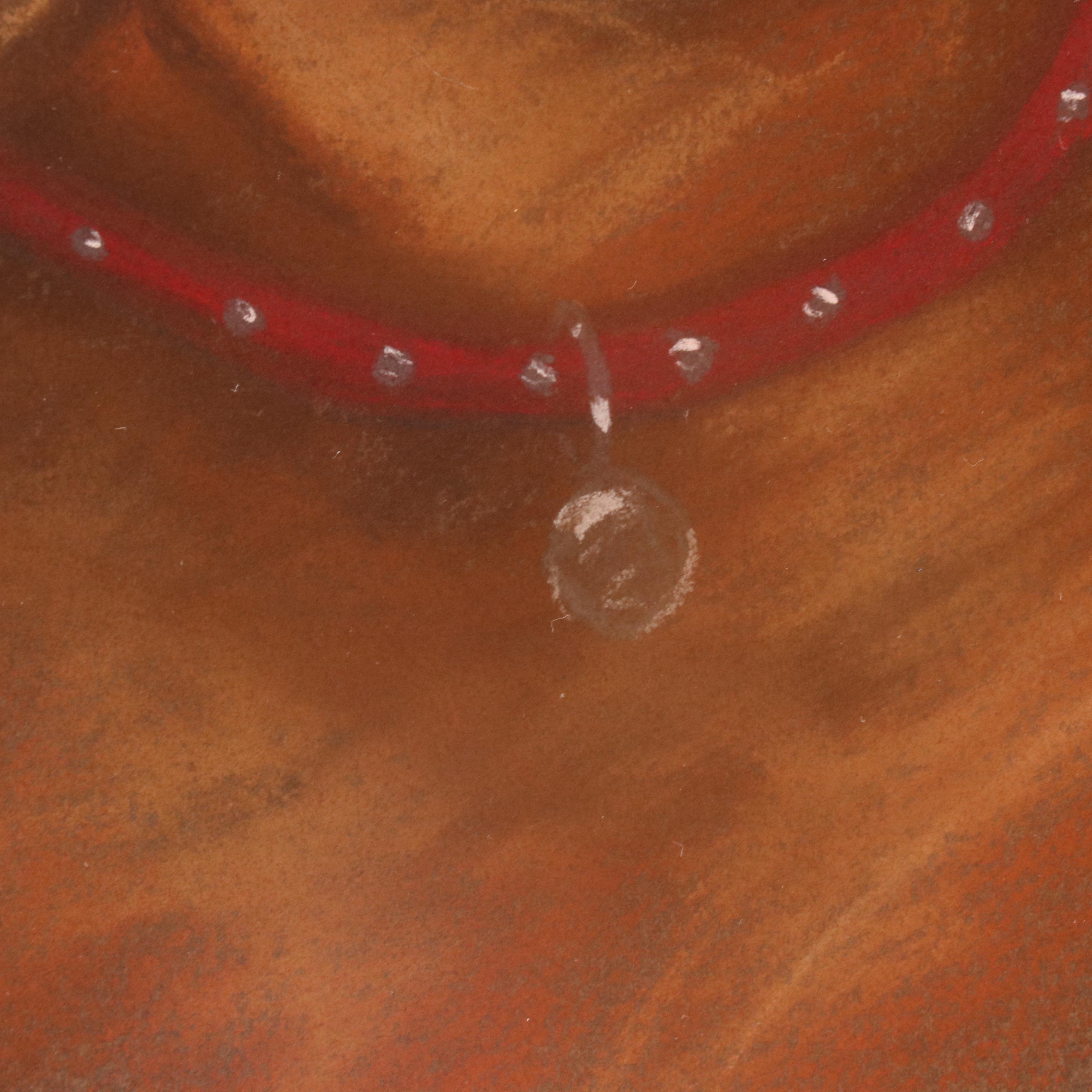 Jan Mirra Pastel Dog Portrait of Dachshund, 1981