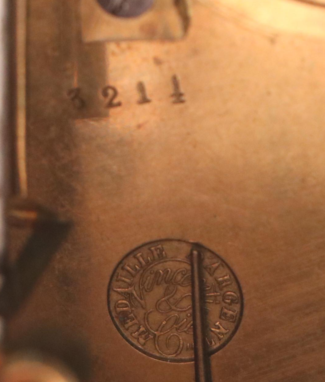 French Louis Philippe Style Black Marble Mantel Clock, Late 19th/ Early 20th C.