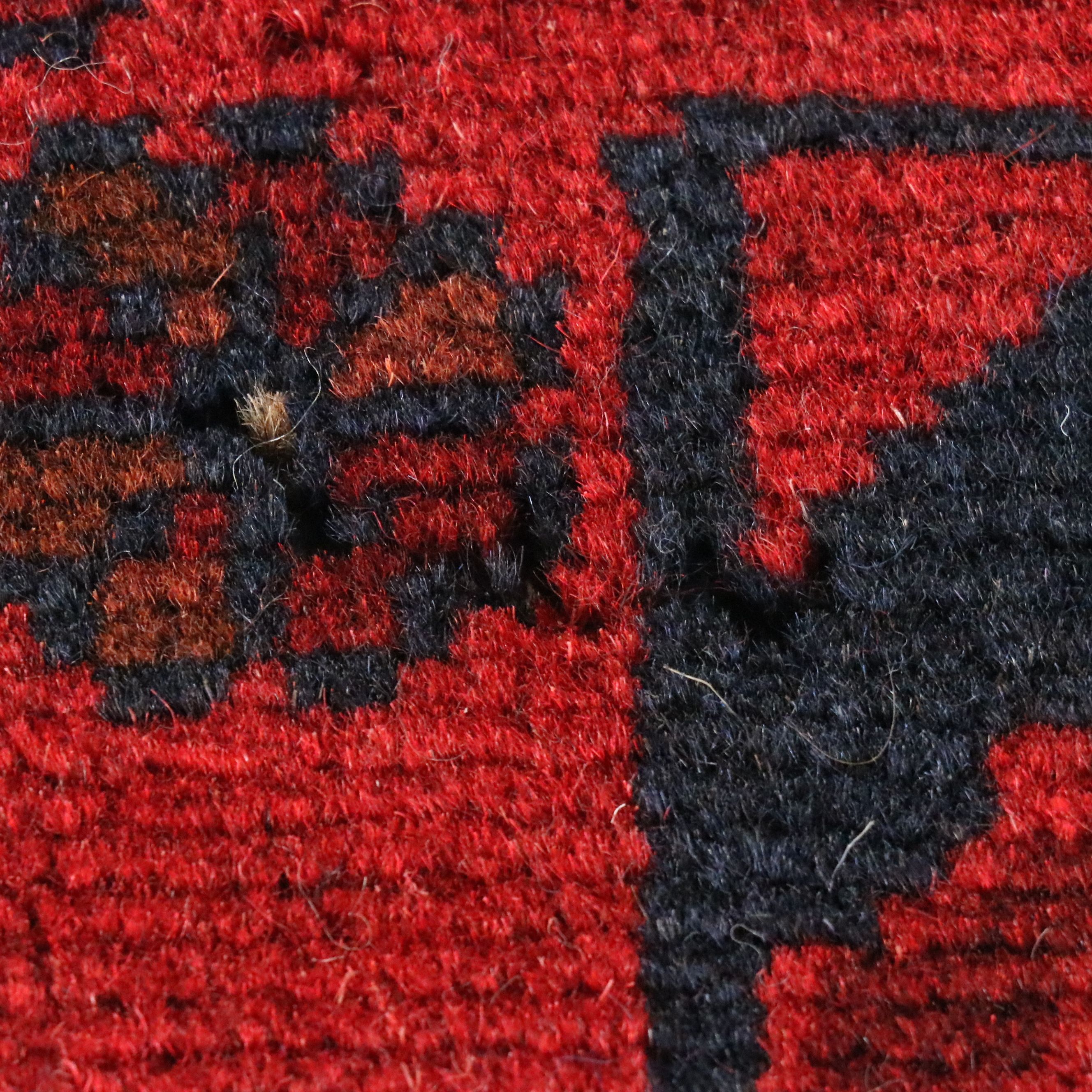 1'10 x 5'2 Hand-Knotted Afghan Kunduz Accent Rug