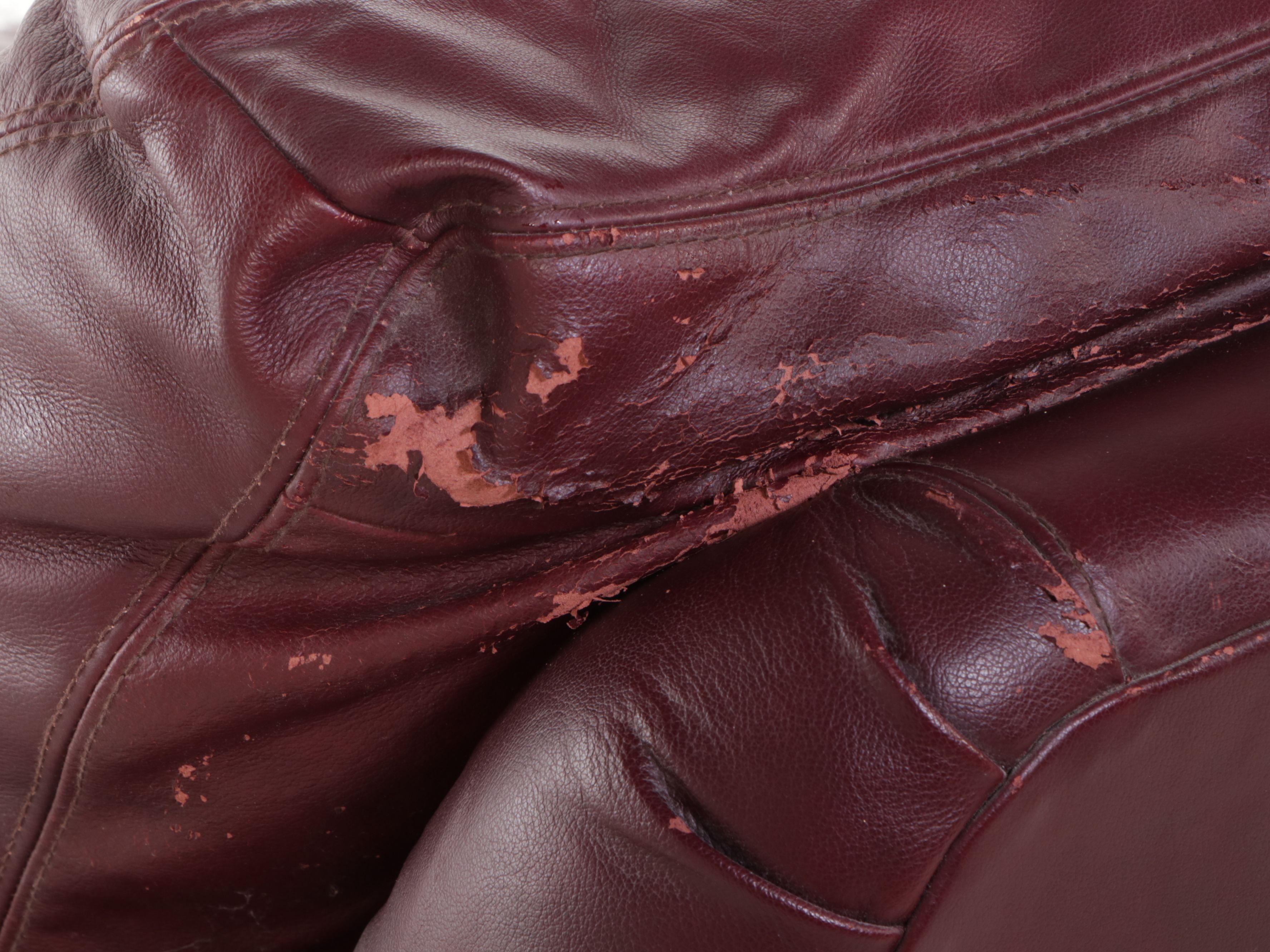 Carved Wooden Frame and Faux Leather Loveseat