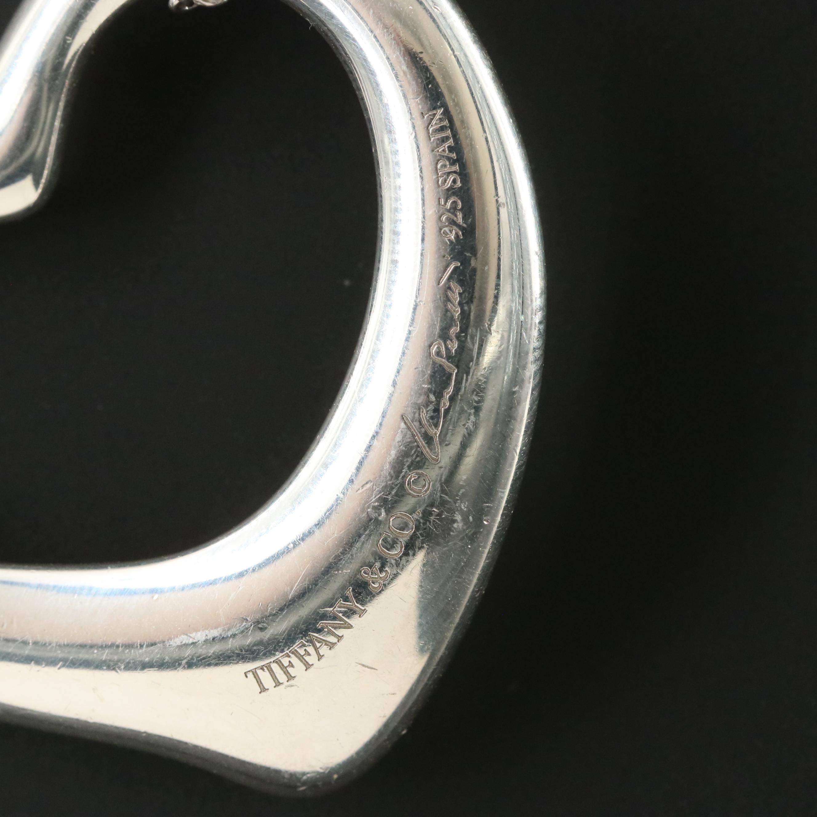 Elsa Peretti for Tiffany & Co. Open Heart Sterling Pendant Necklace