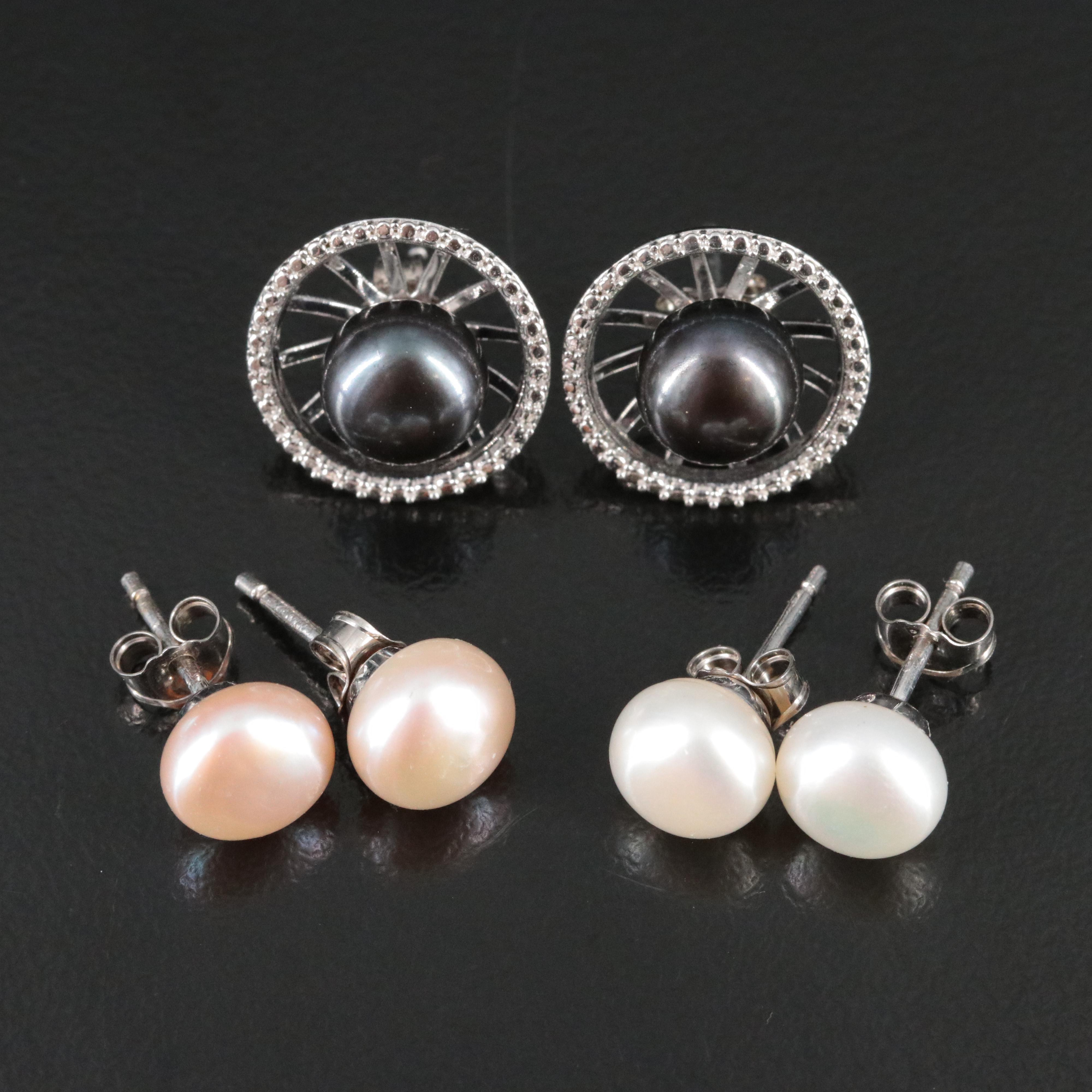 Selection of Pearl Stud Earrings and Enhancers