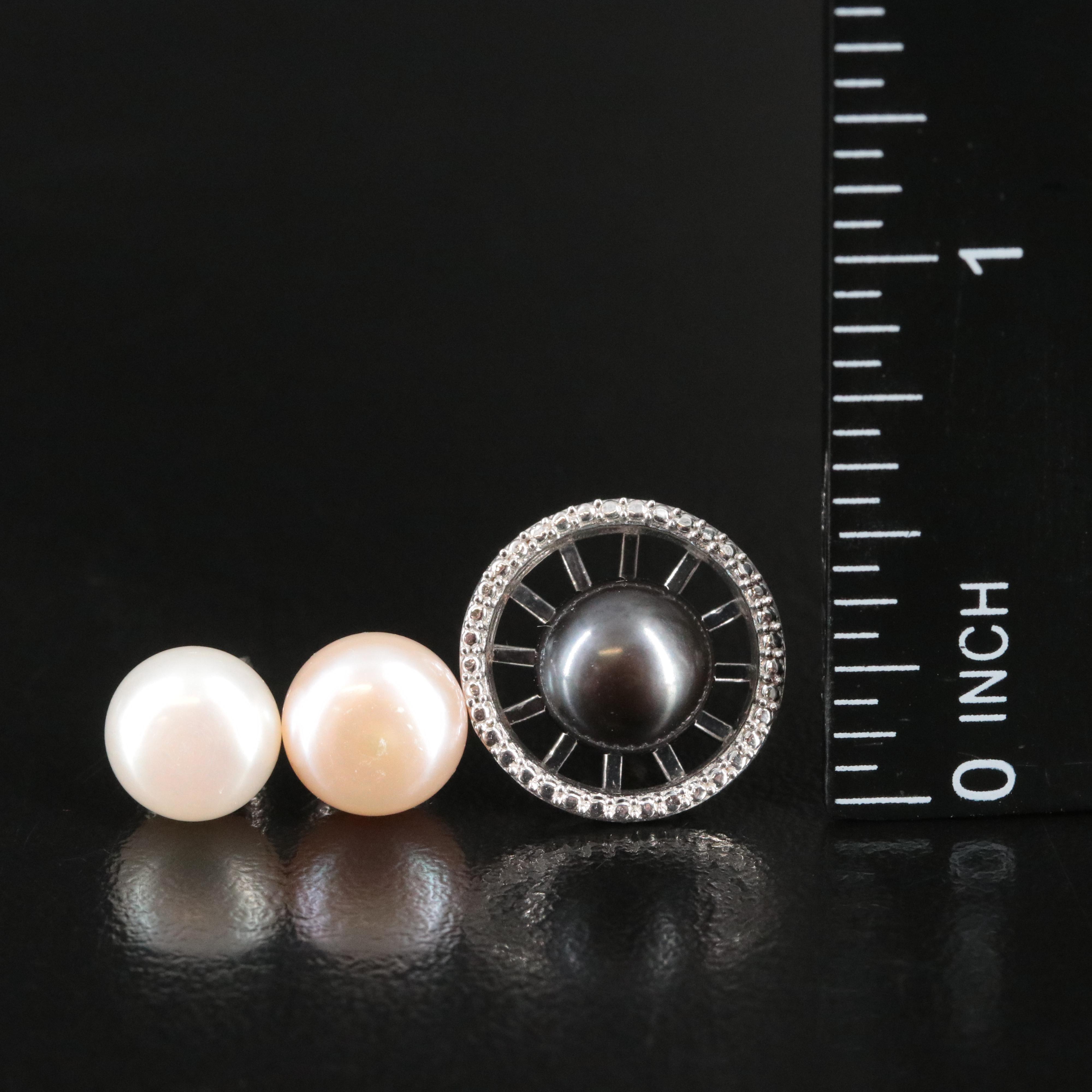 Selection of Pearl Stud Earrings and Enhancers