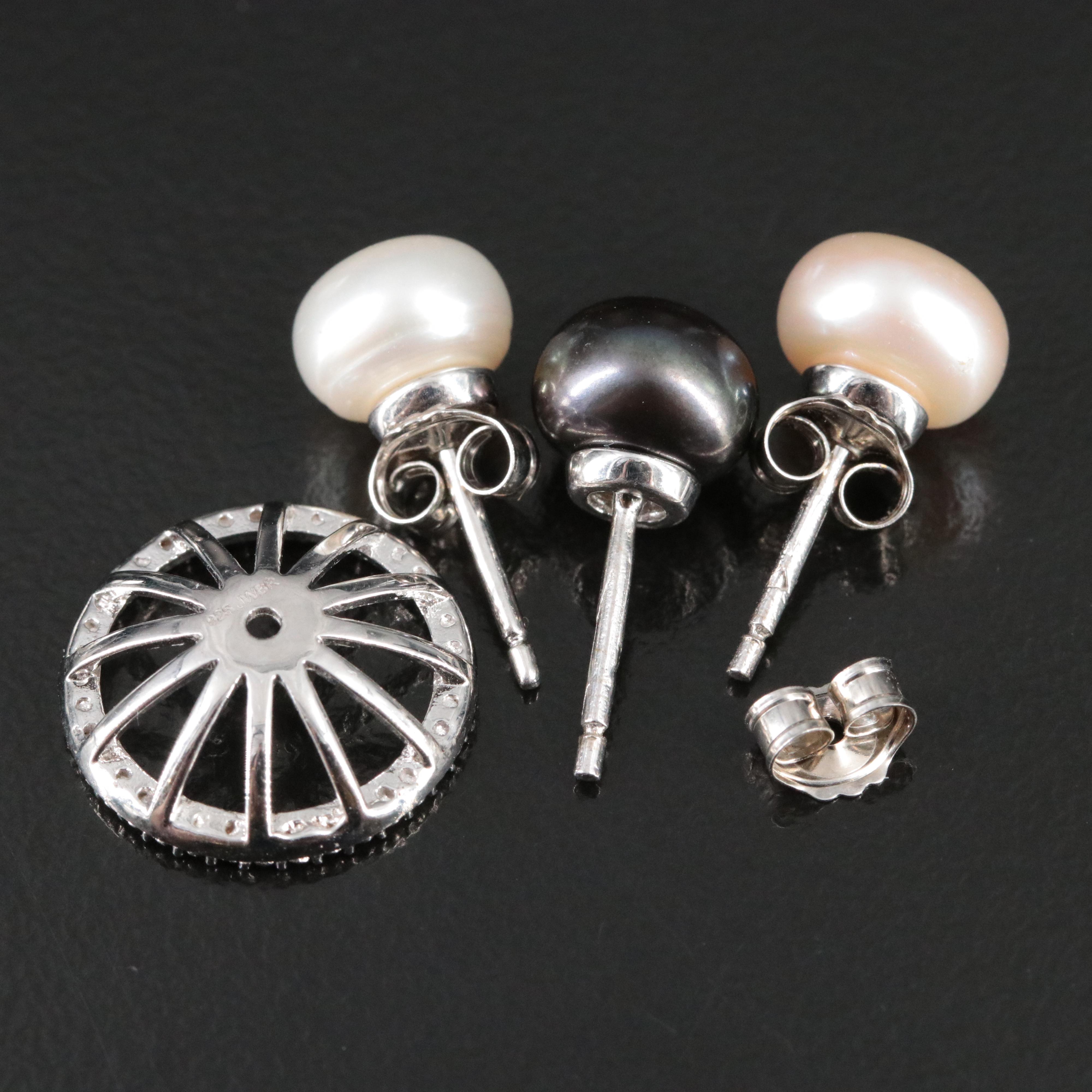 Selection of Pearl Stud Earrings and Enhancers