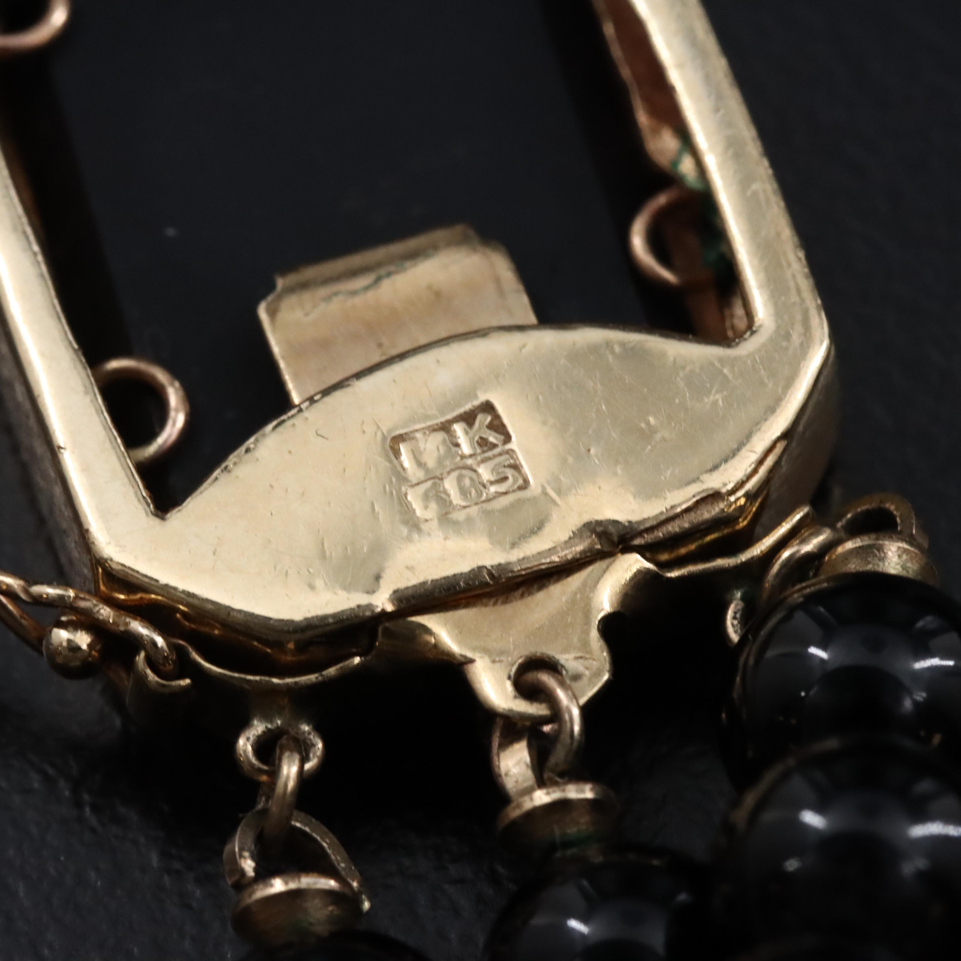 14K Black Onyx Necklace