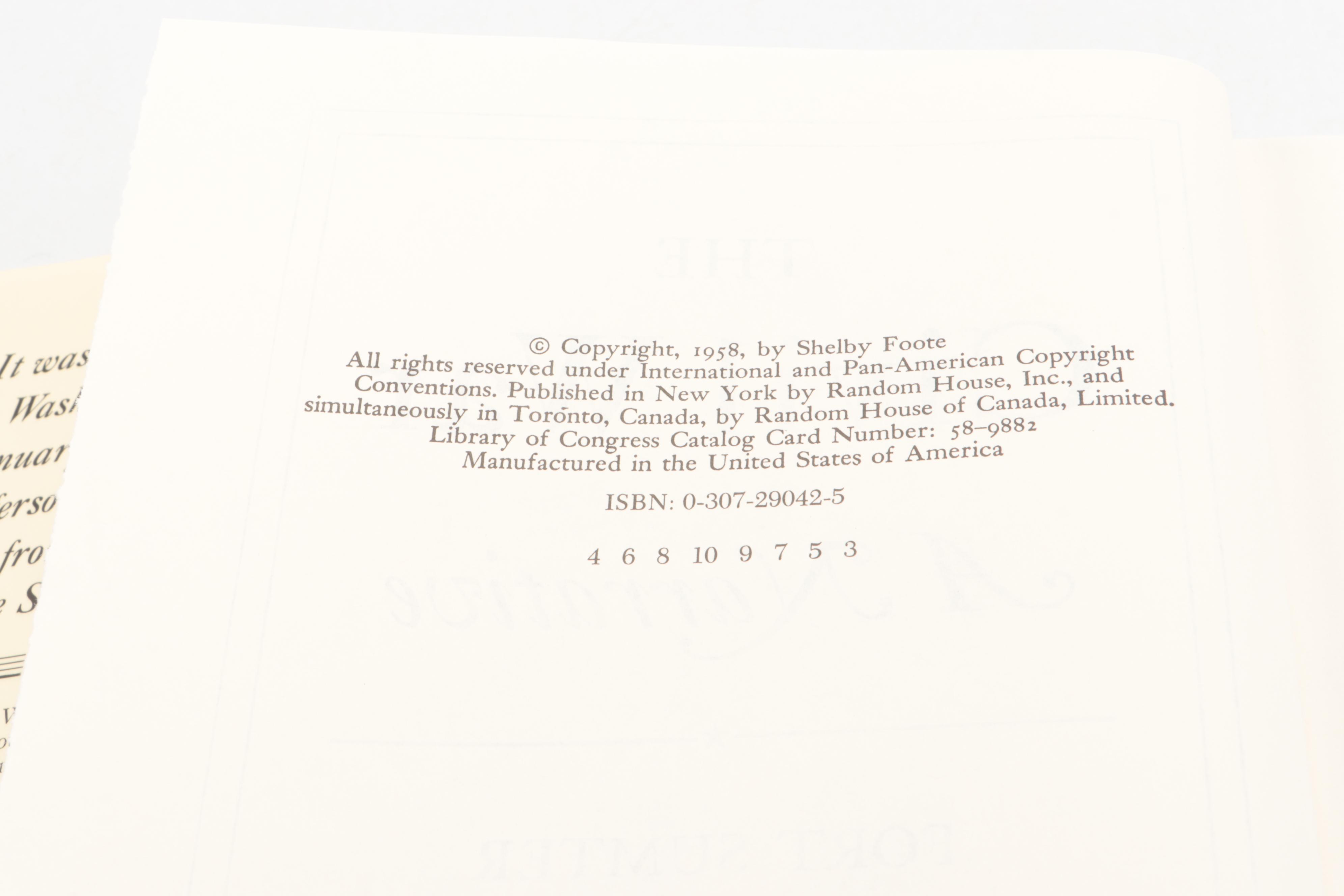 "The Civil War: A Narrative" Three-Volume Set by Shelby Foote, circa 1974