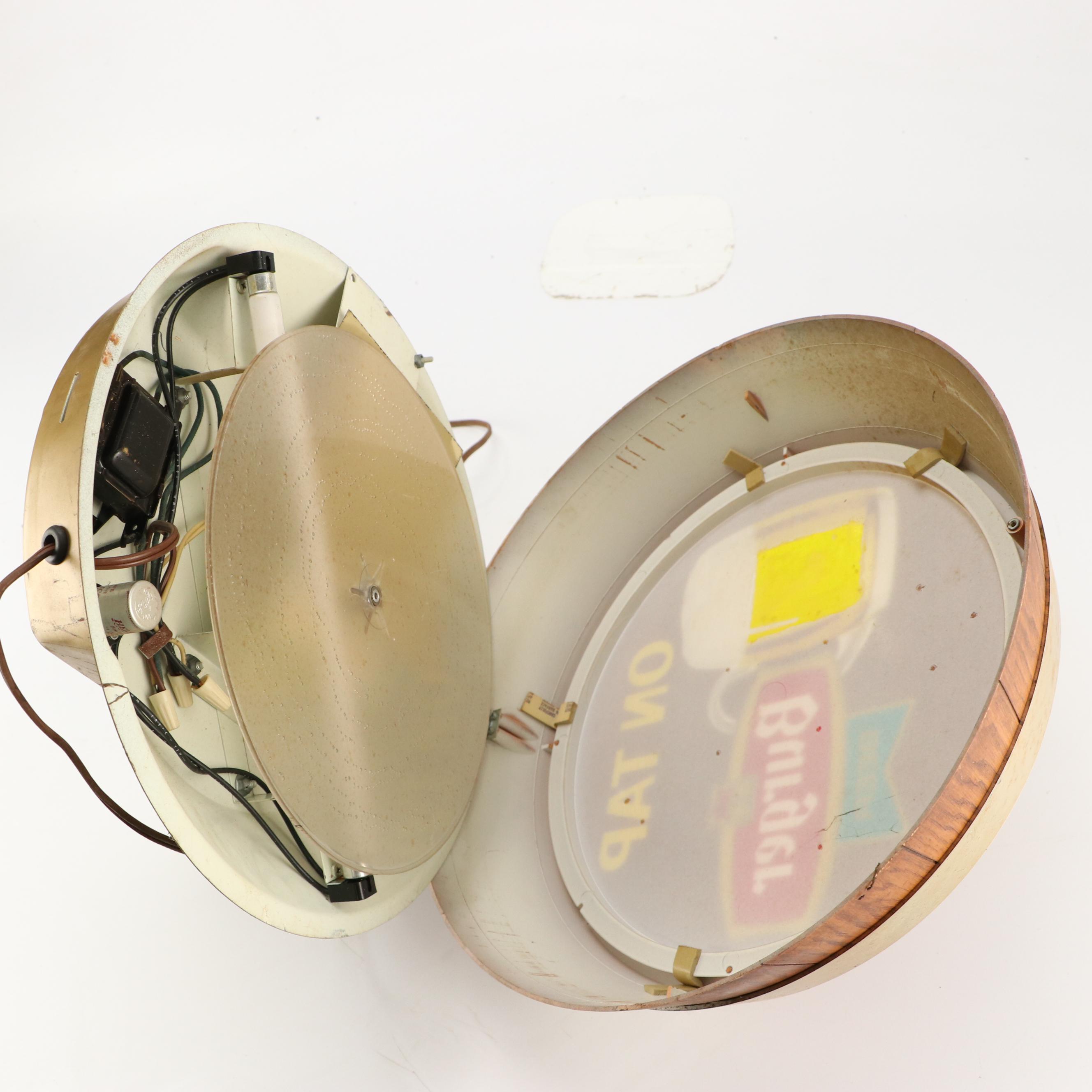 Illuminated Burger Beer Sign with Other Alcohol Advertising Signs