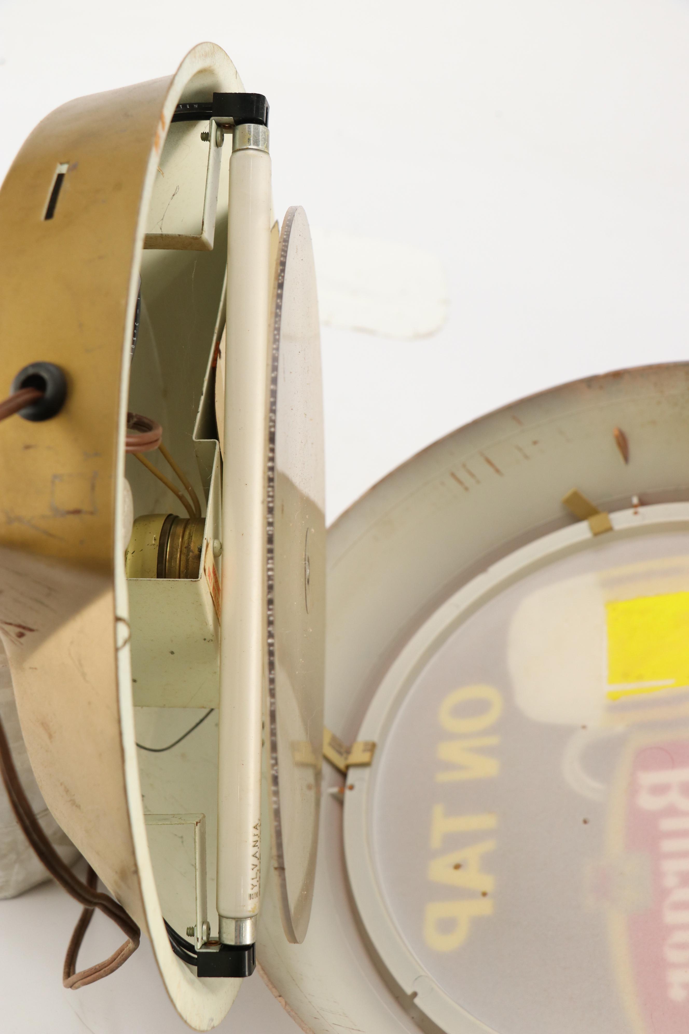 Illuminated Burger Beer Sign with Other Alcohol Advertising Signs