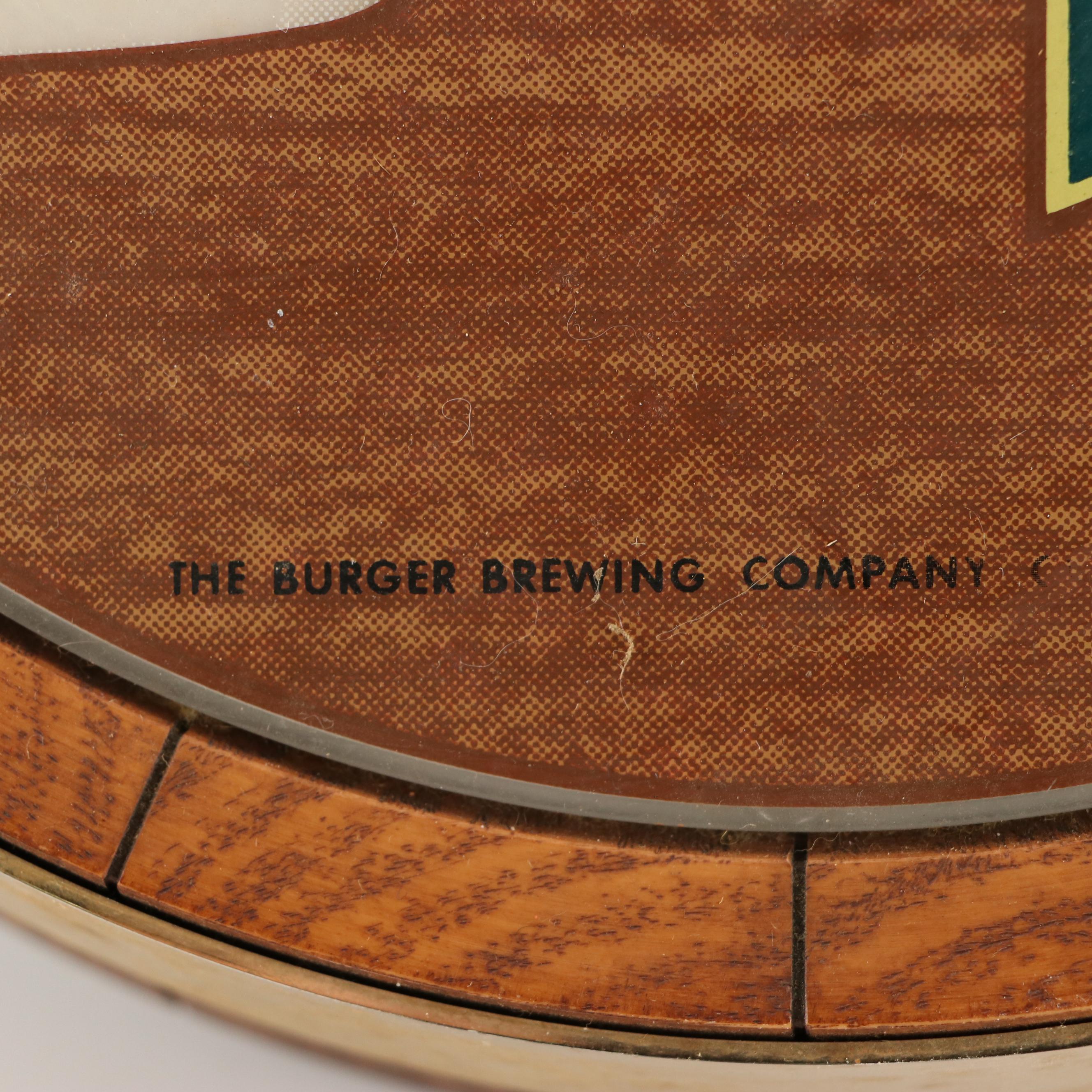 Illuminated Burger Beer Sign with Other Alcohol Advertising Signs