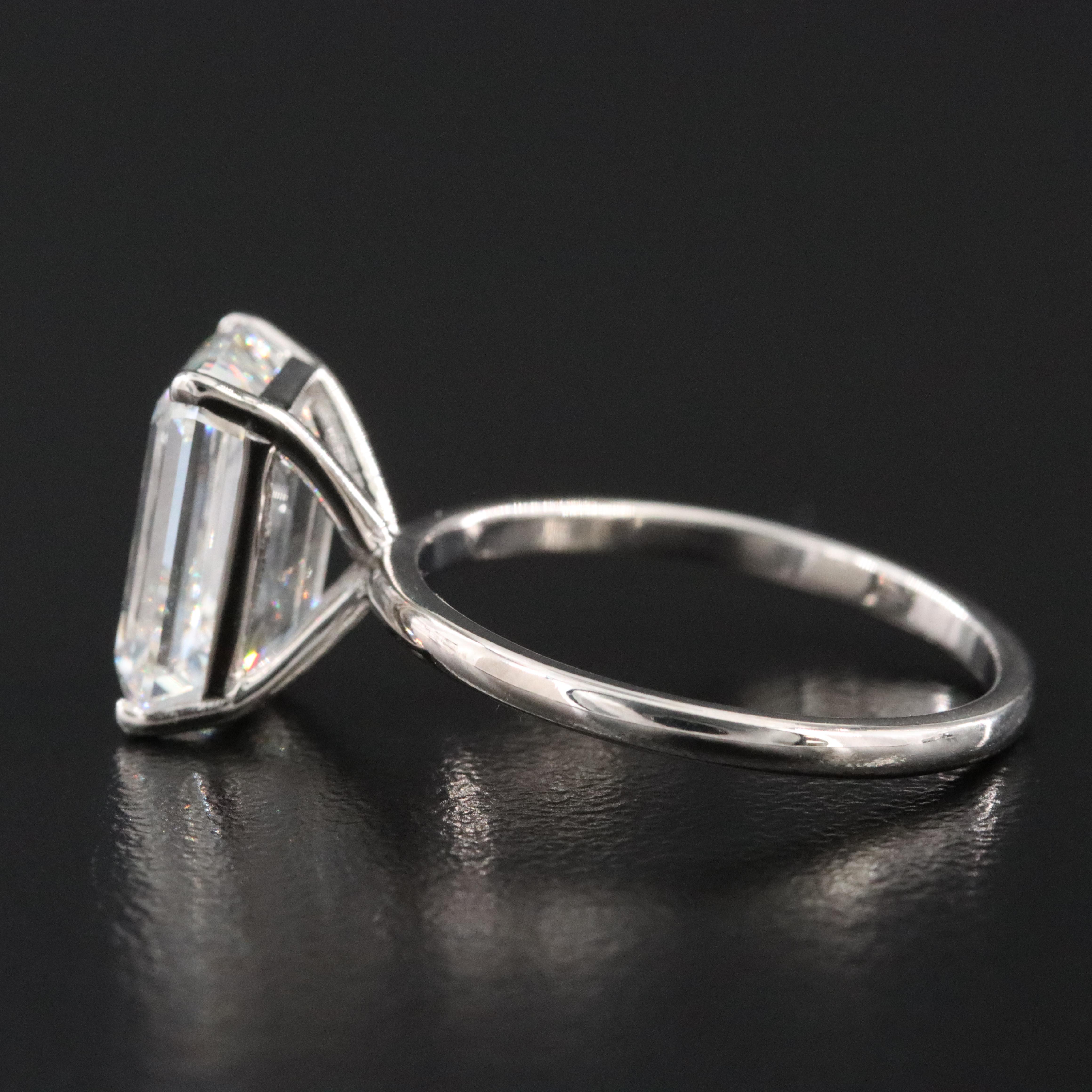 18K 5.08 CT Lab Grown Diamond Solitaire Ring with IGI Report