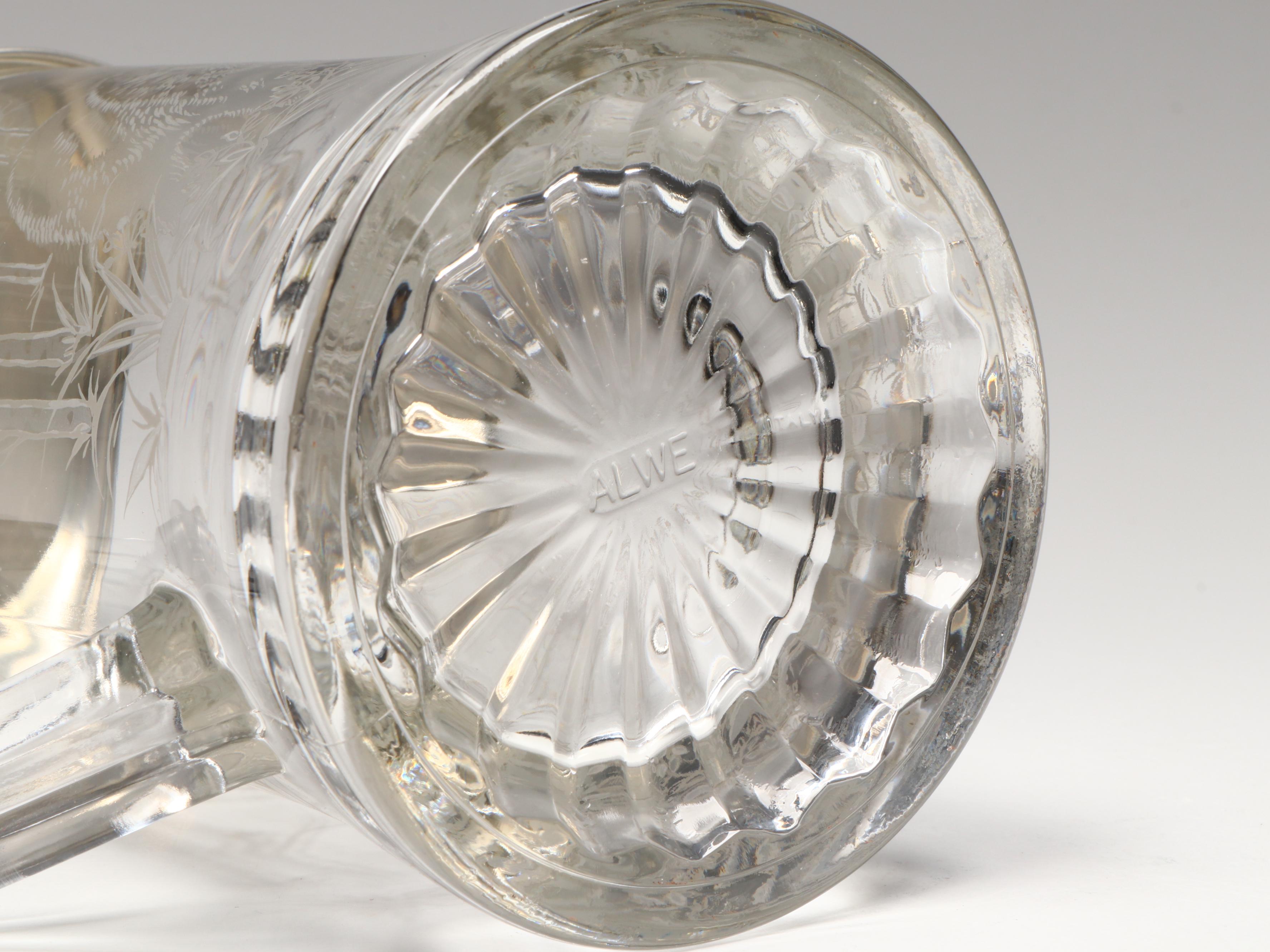 Ceramarte for Avon Fishing Stein with Set of Four Glass Steins