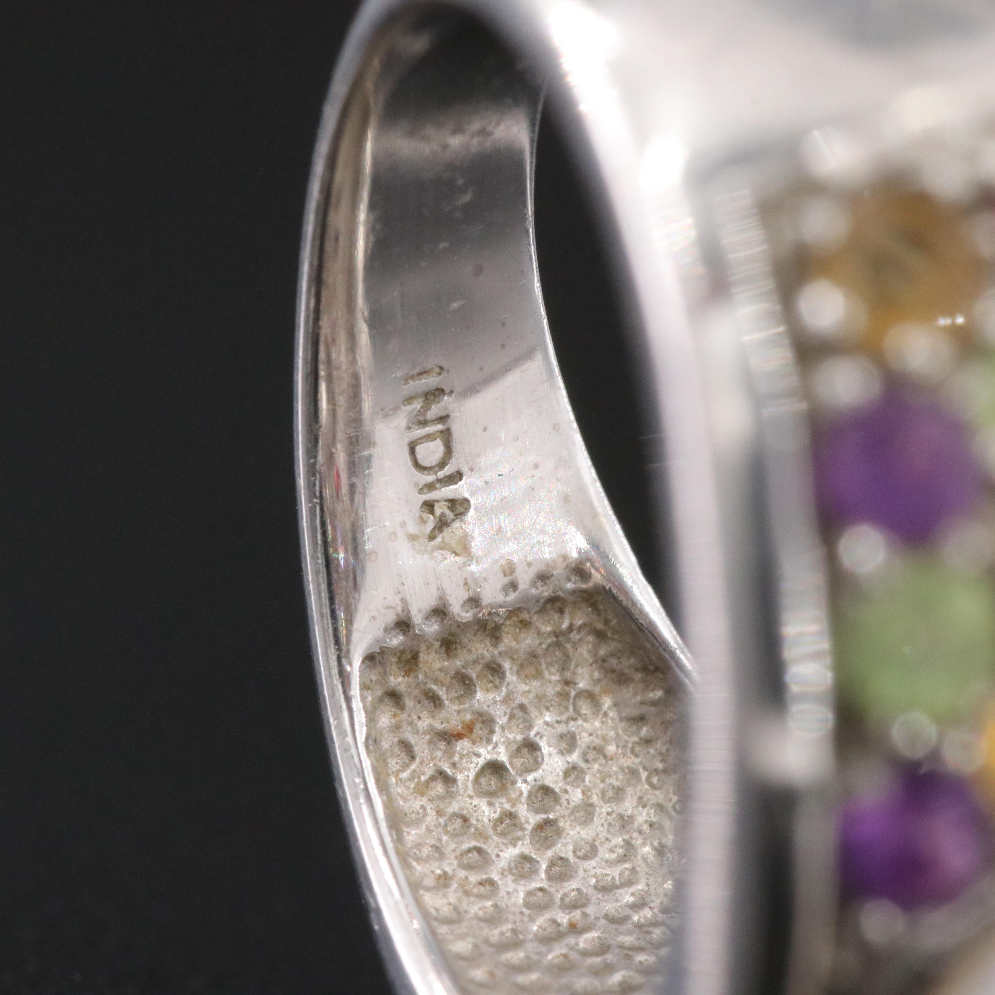 Honora Sterling Ring Including Pearl, Peridot and Garnet