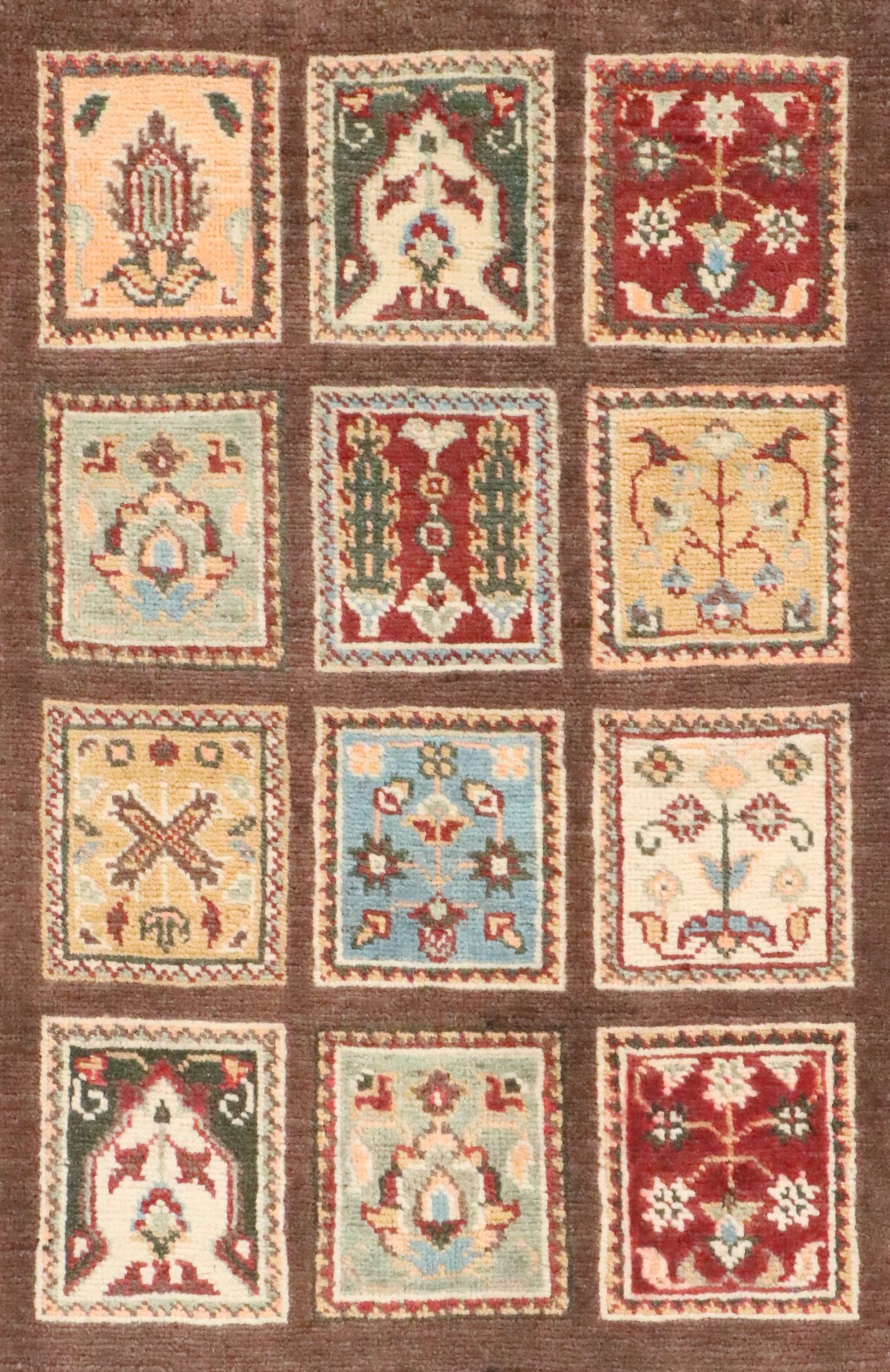 2' x 3'1 Hand-Knotted Afghan Kazak Accent Rug