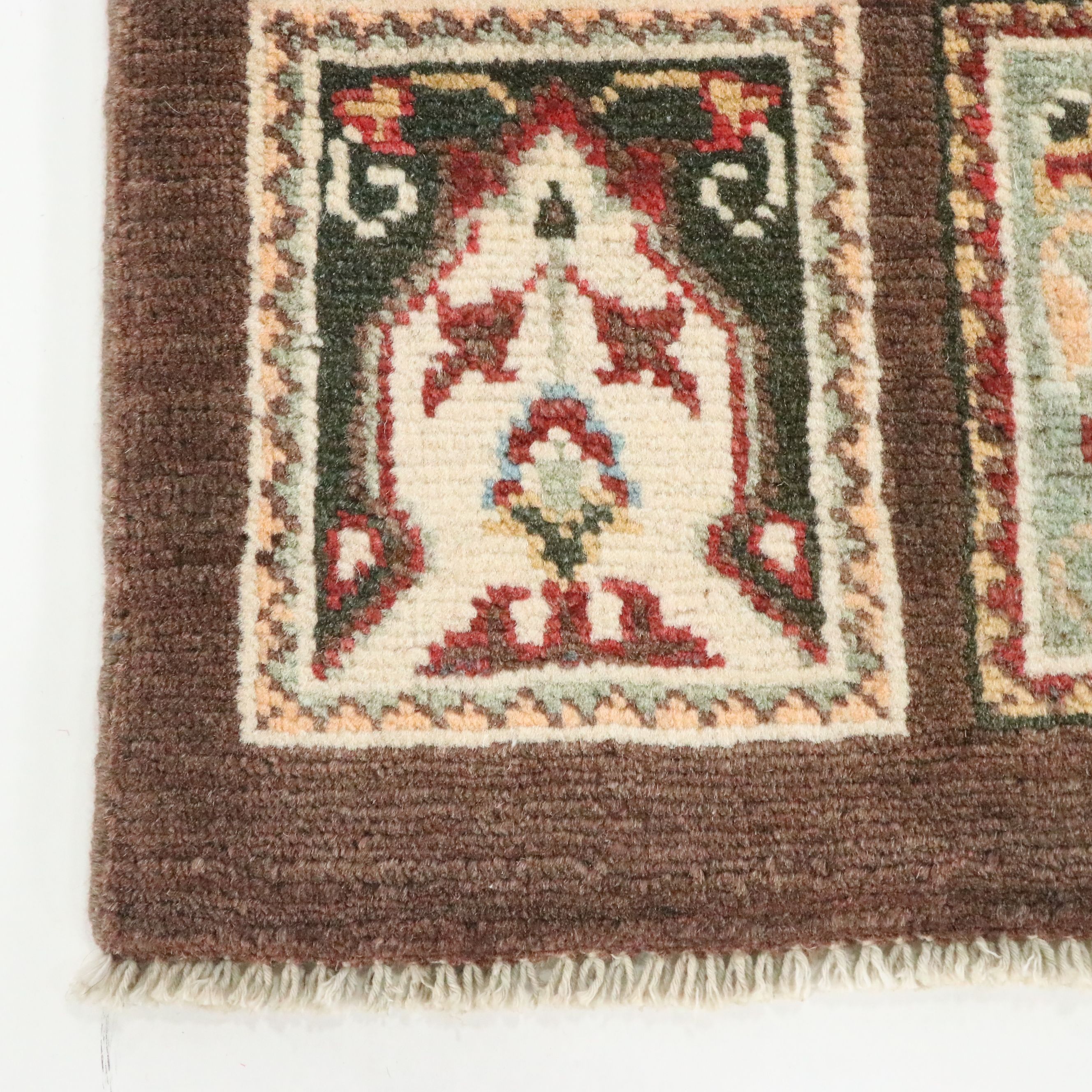2' x 3'1 Hand-Knotted Afghan Kazak Accent Rug