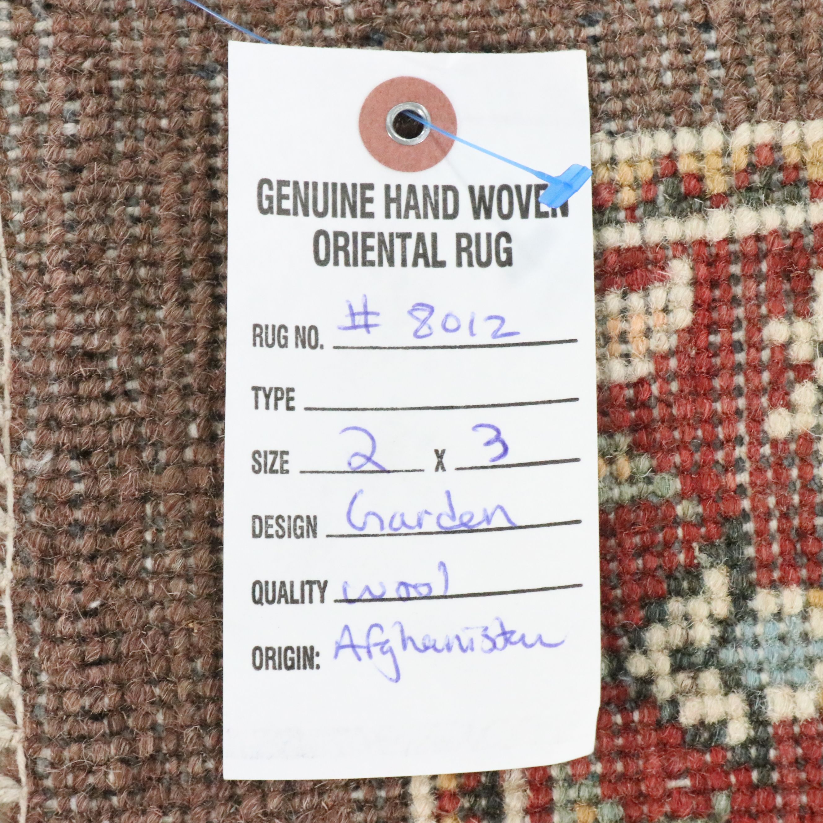 2' x 3'1 Hand-Knotted Afghan Kazak Accent Rug