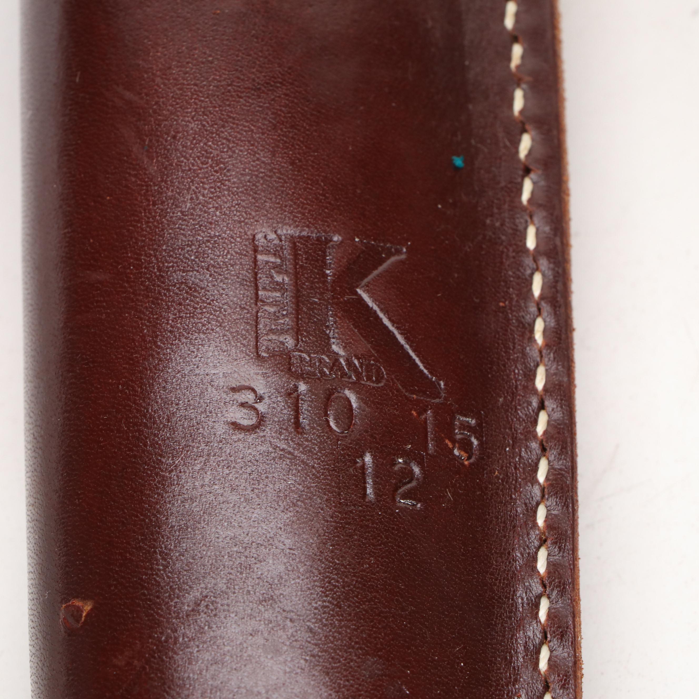 Cabelas, Don Hume, and Other Leather Handgun Holsters with Powder Horn