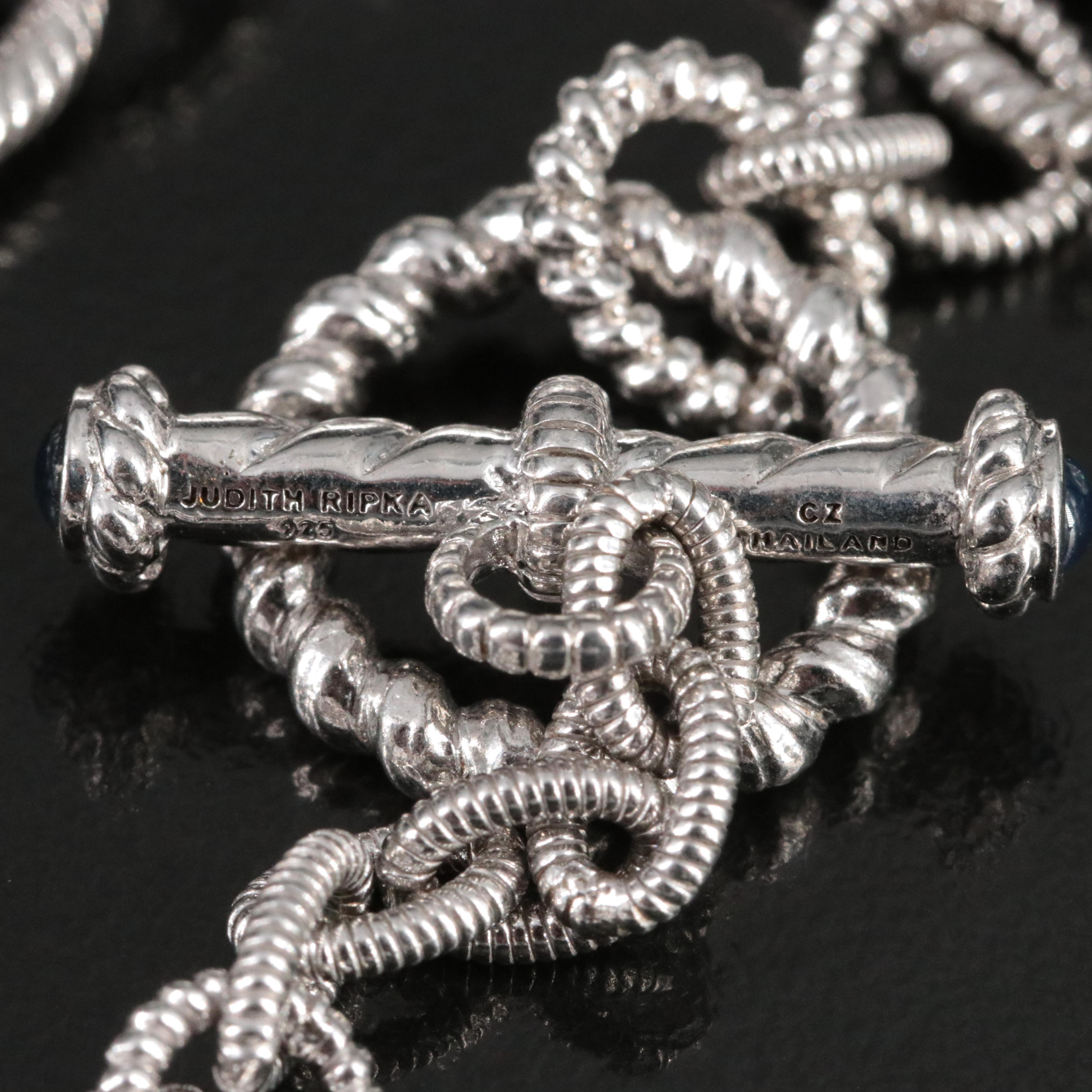 Judith Ripka Sterling Pearl and CZ Necklace and Bracelet Set