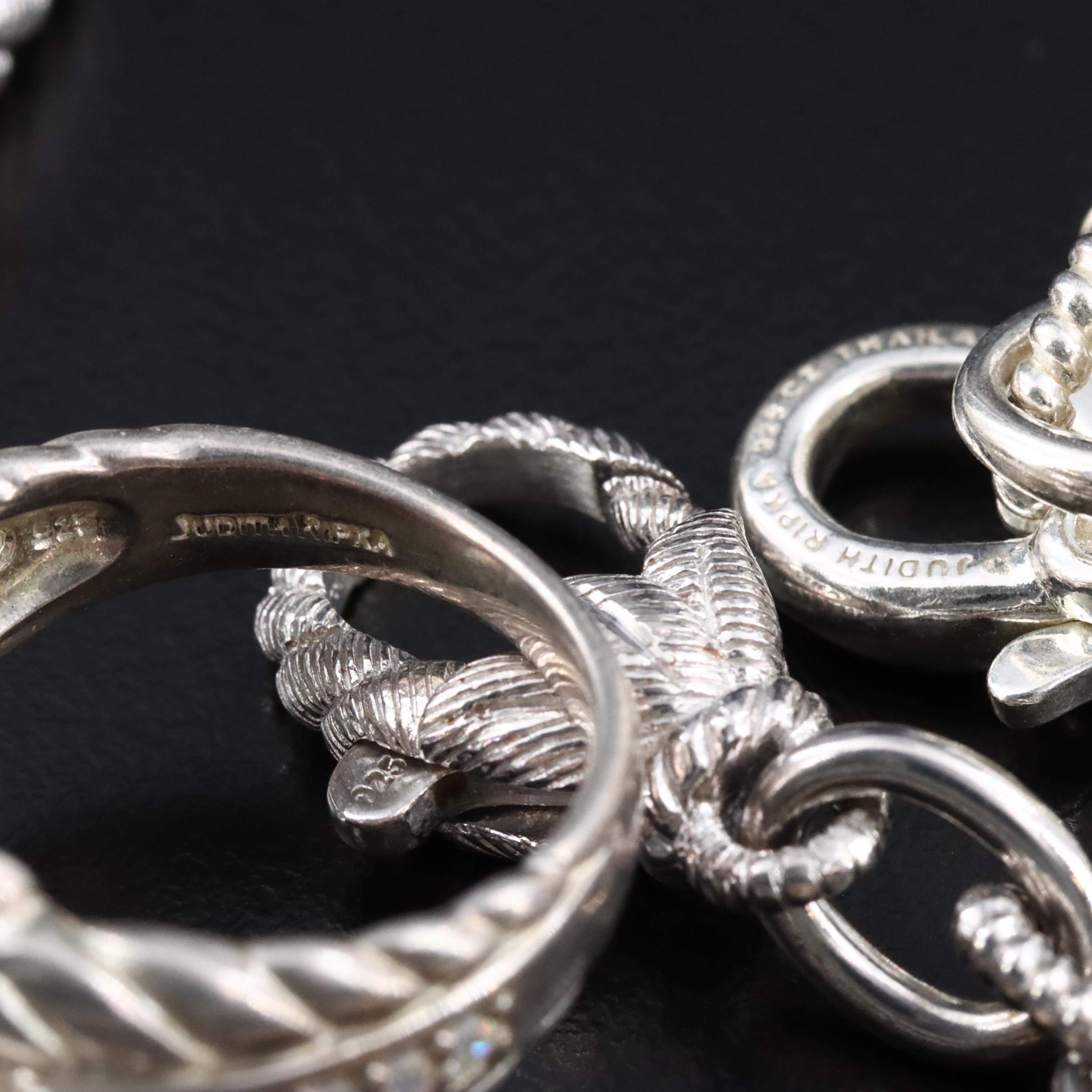 Judith Ripka Sterling Amethyst and CZ Ring and Necklaces