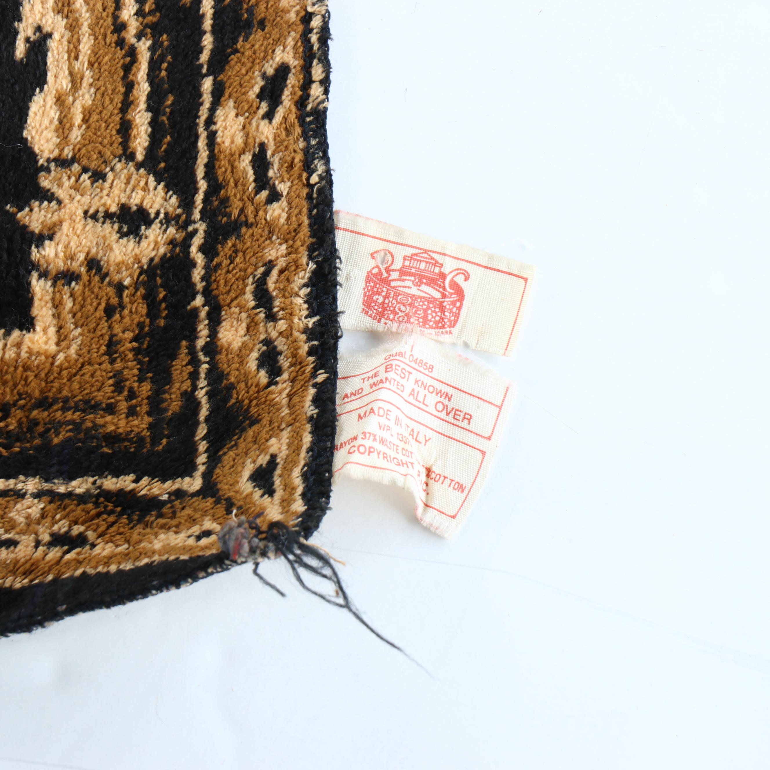 Italian Tufted Black Bear and Cubs Forest Scenery Wall Panel