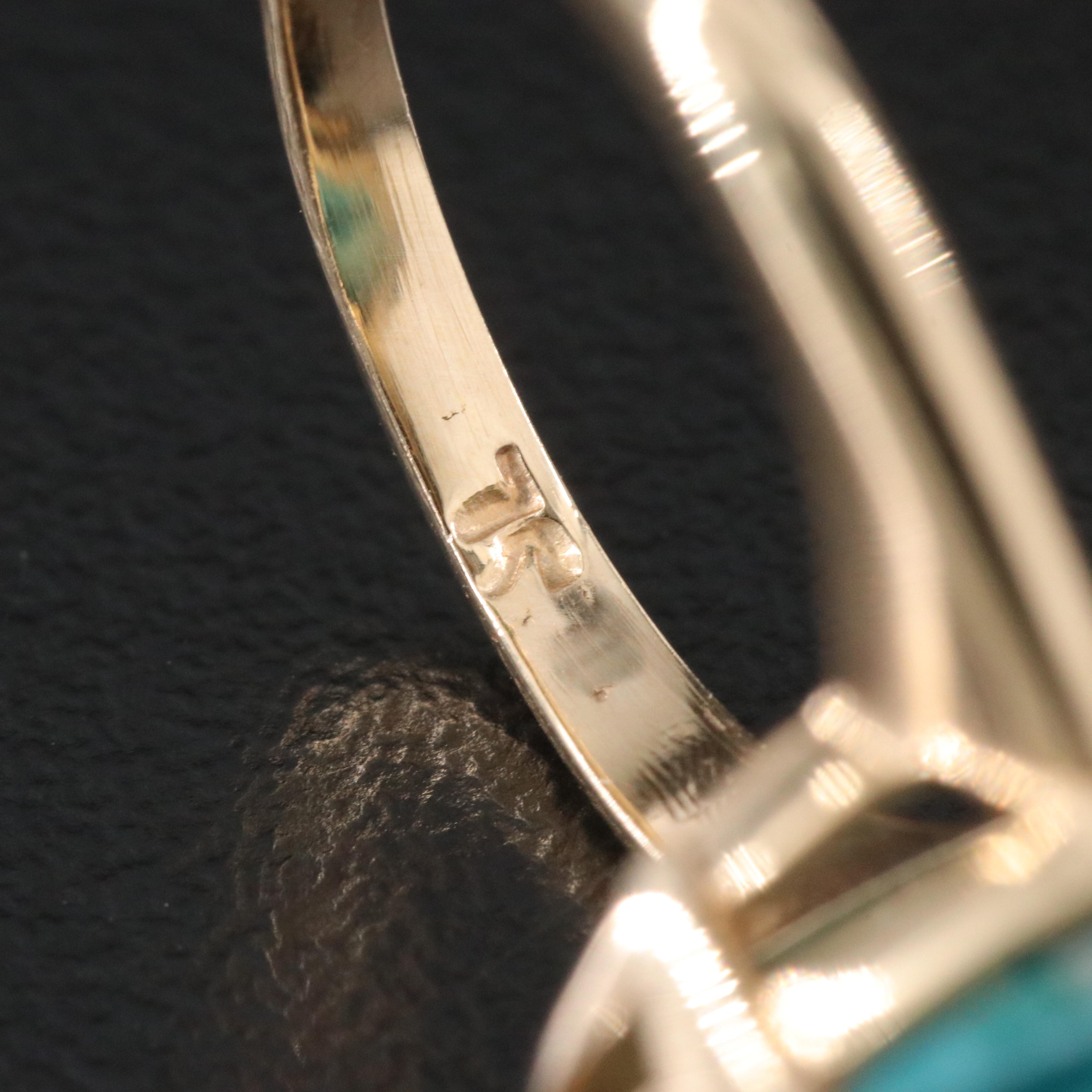 14K Faience Scarab Ring