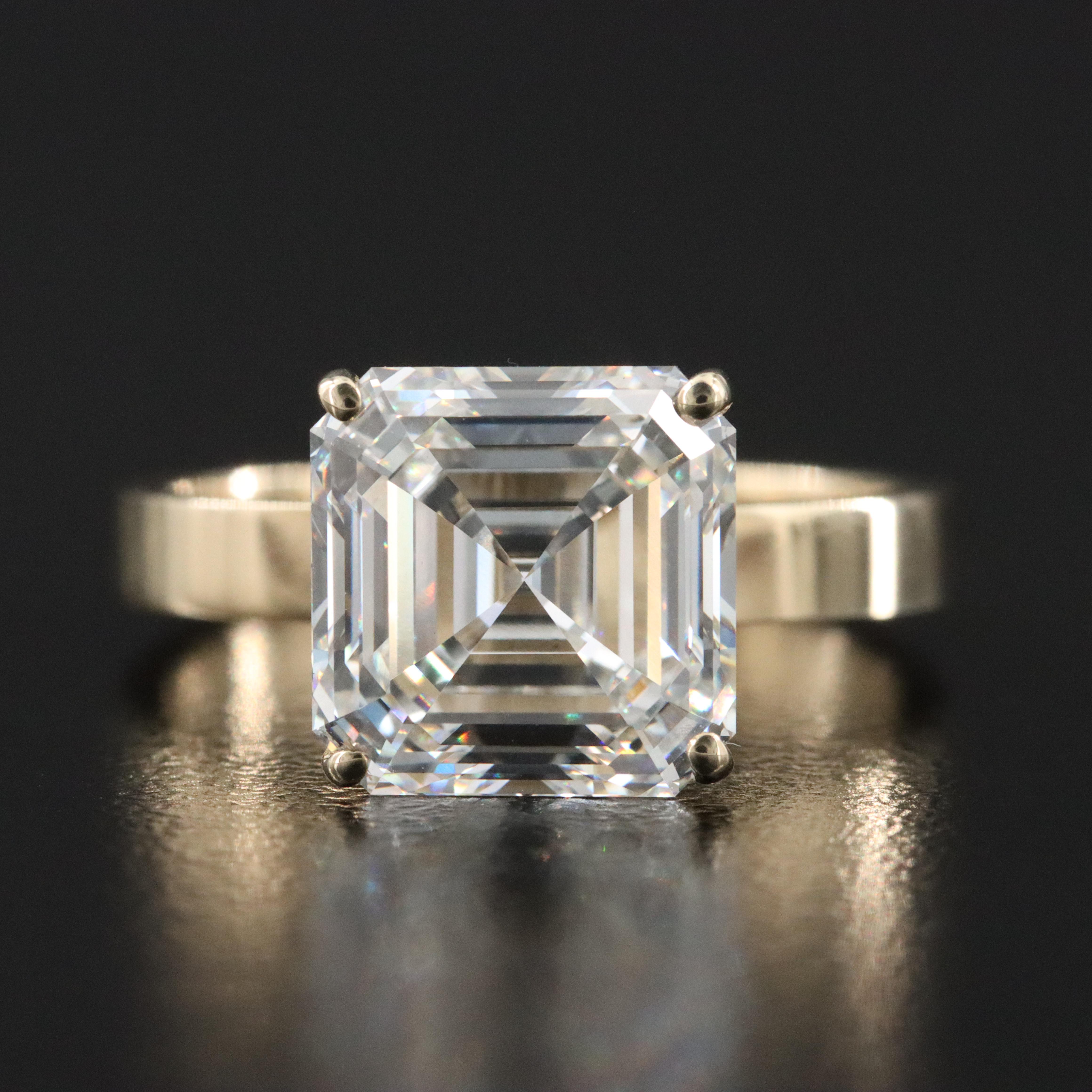 14K 5.09 CT Lab Grown Diamond Solitaire Ring with IGI Report