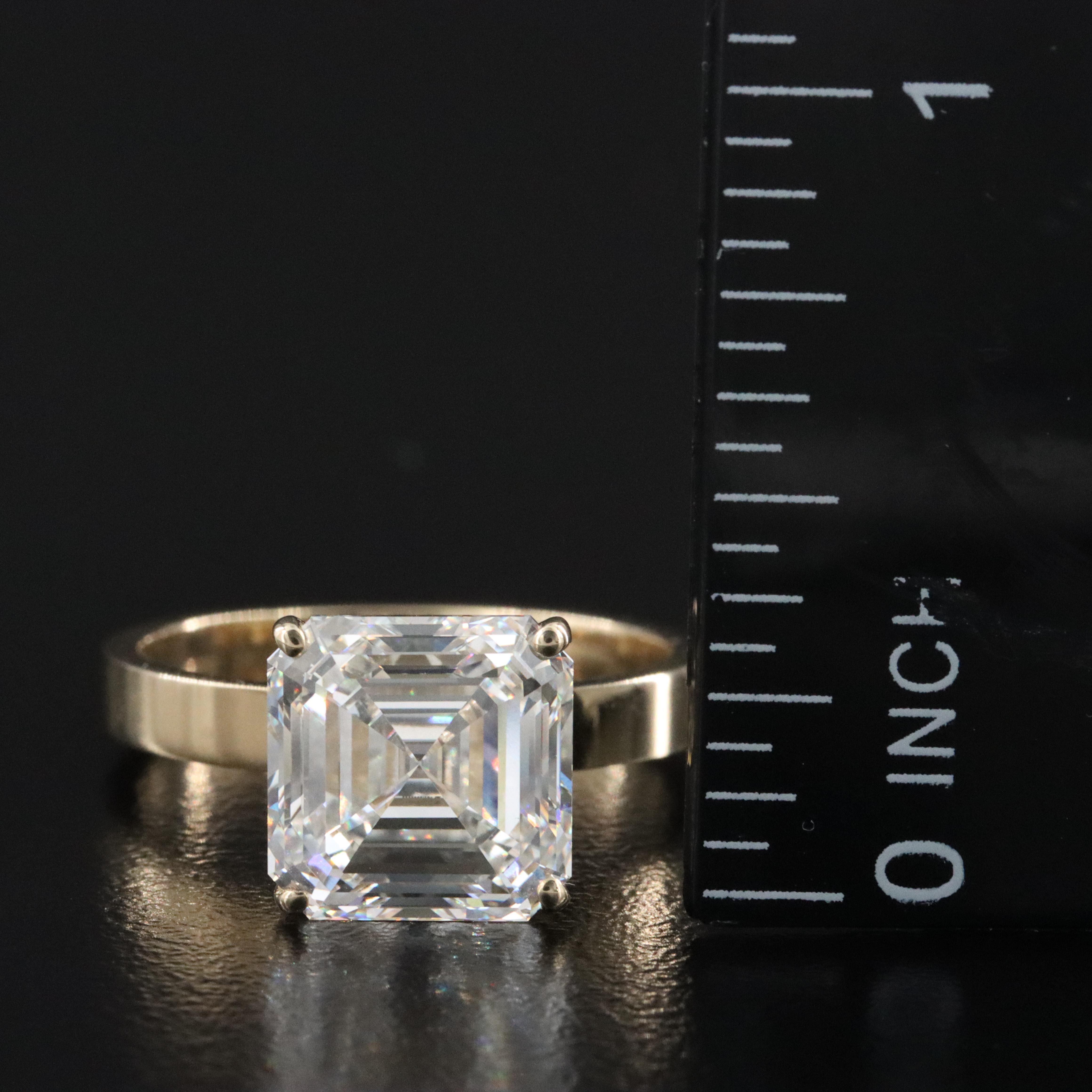 14K 5.09 CT Lab Grown Diamond Solitaire Ring with IGI Report