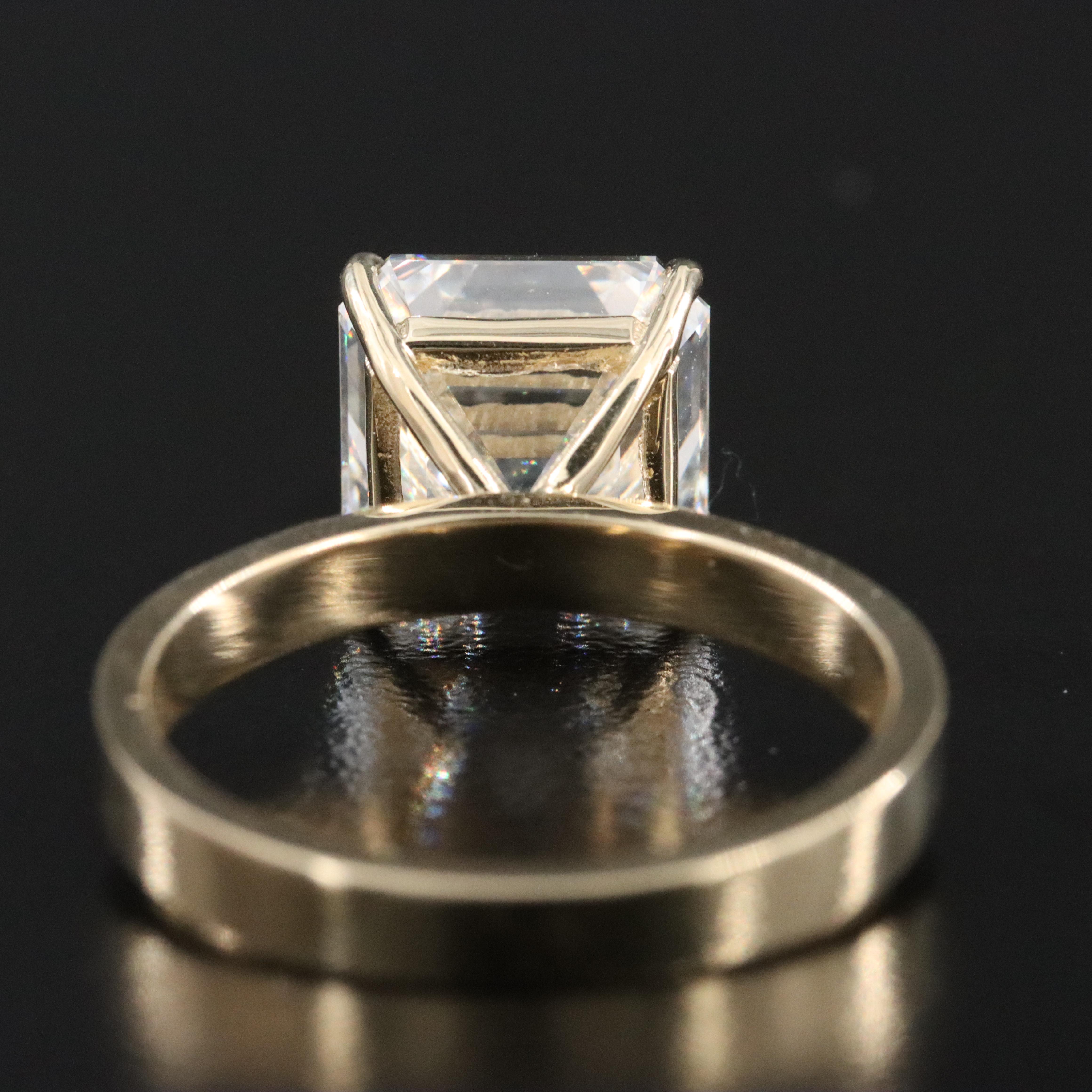 14K 5.09 CT Lab Grown Diamond Solitaire Ring with IGI Report