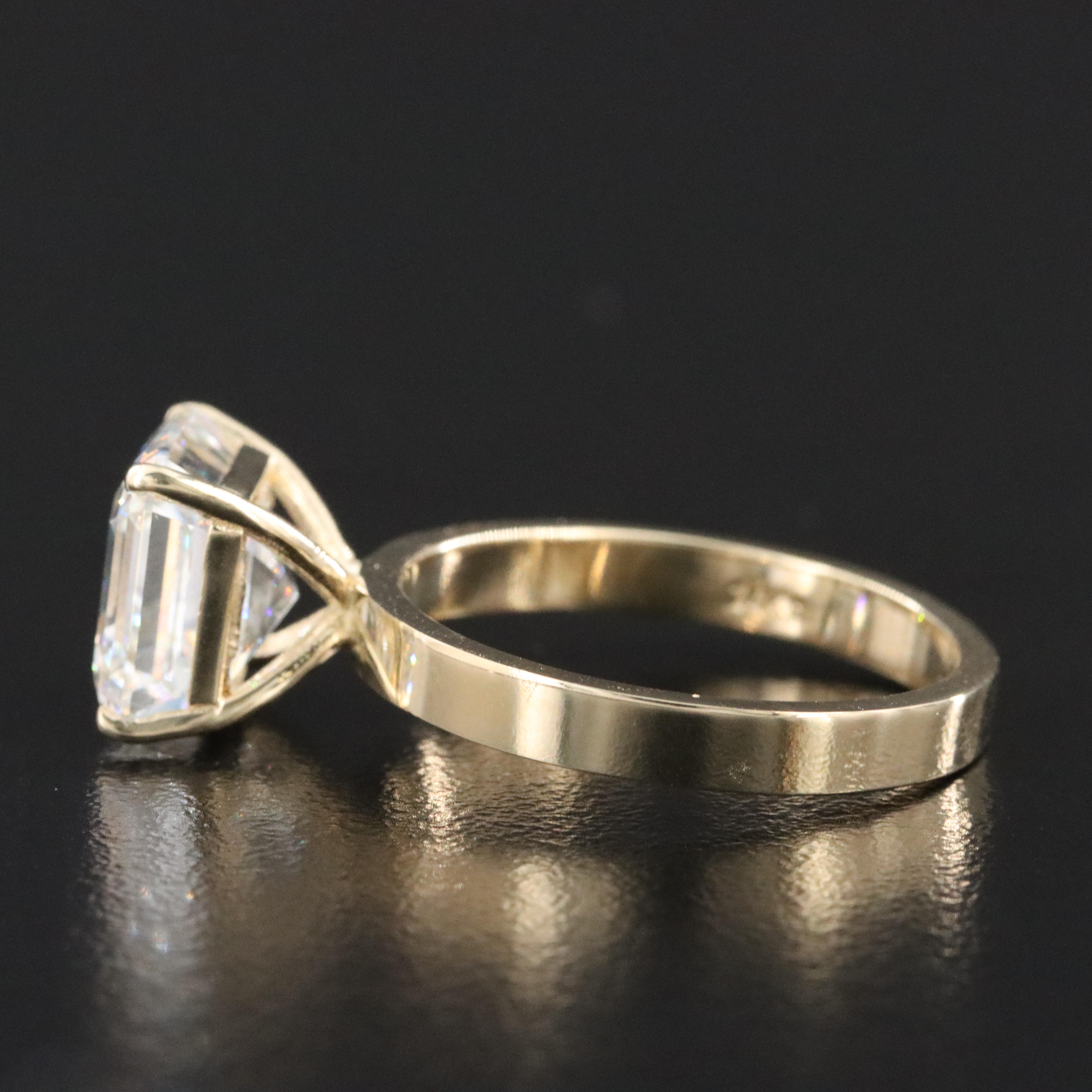 14K 5.09 CT Lab Grown Diamond Solitaire Ring with IGI Report