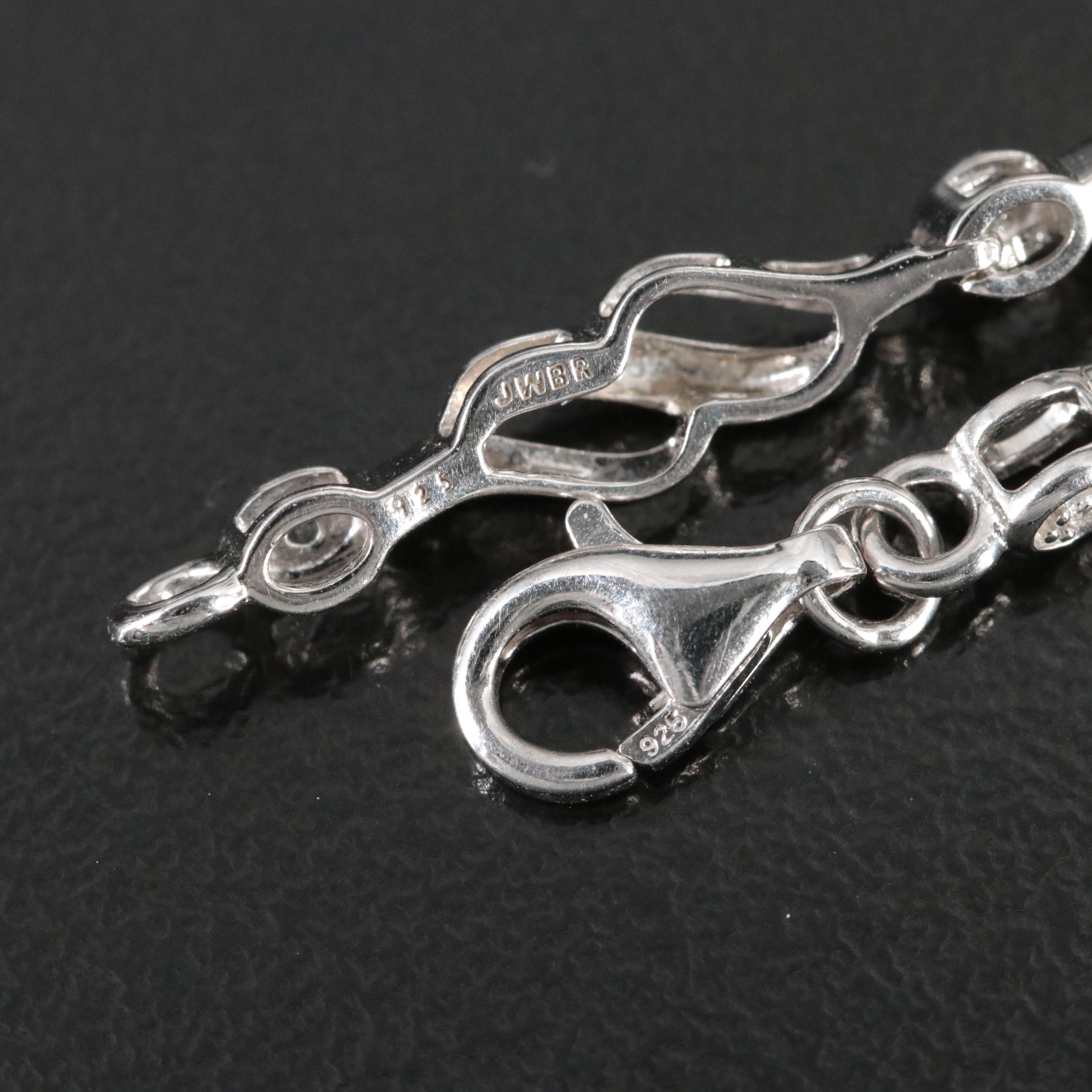 Sterling White Sapphire Link Bracelet