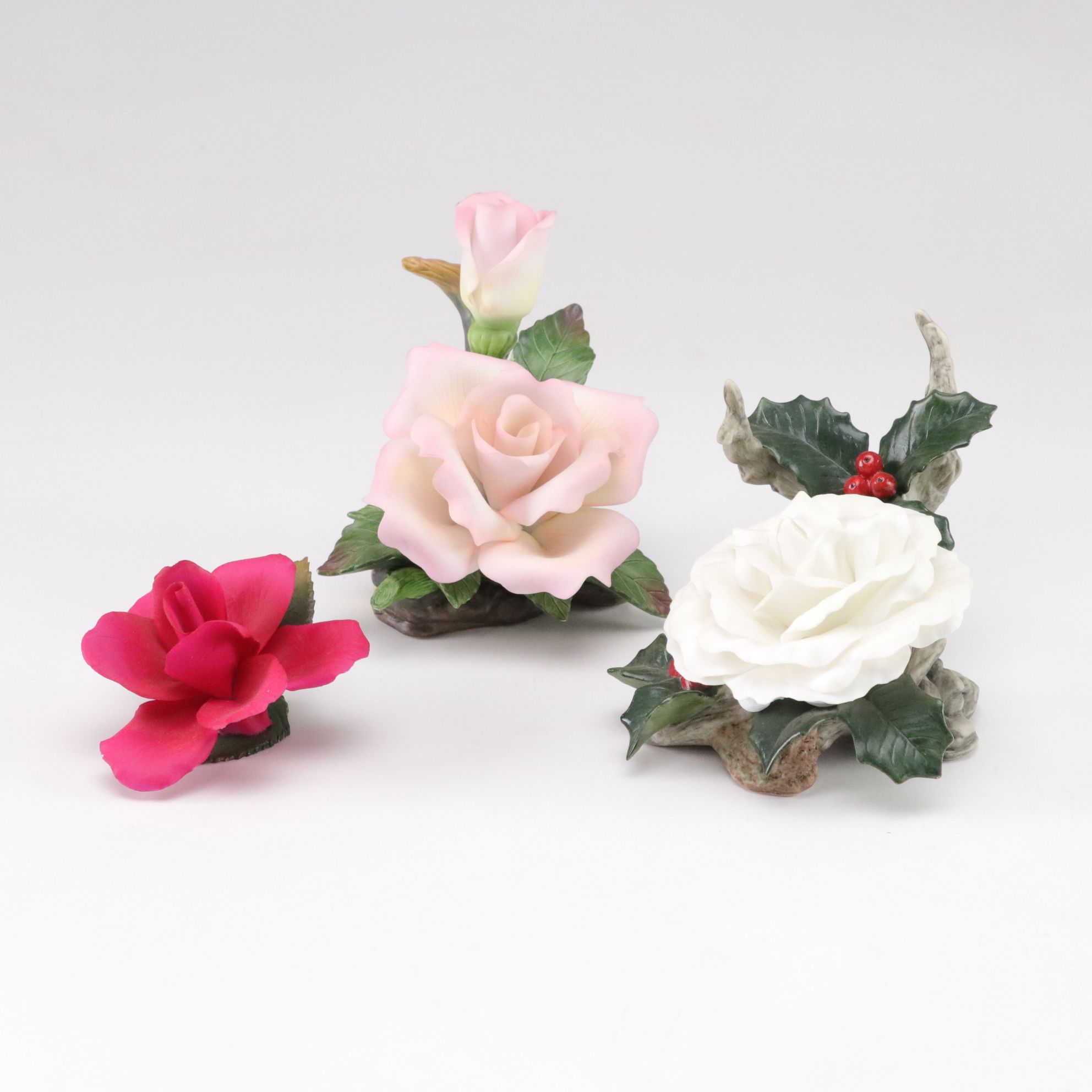 Boehm Porcelain "Holiday Rose" and Other Porcelain Rose Figurines
