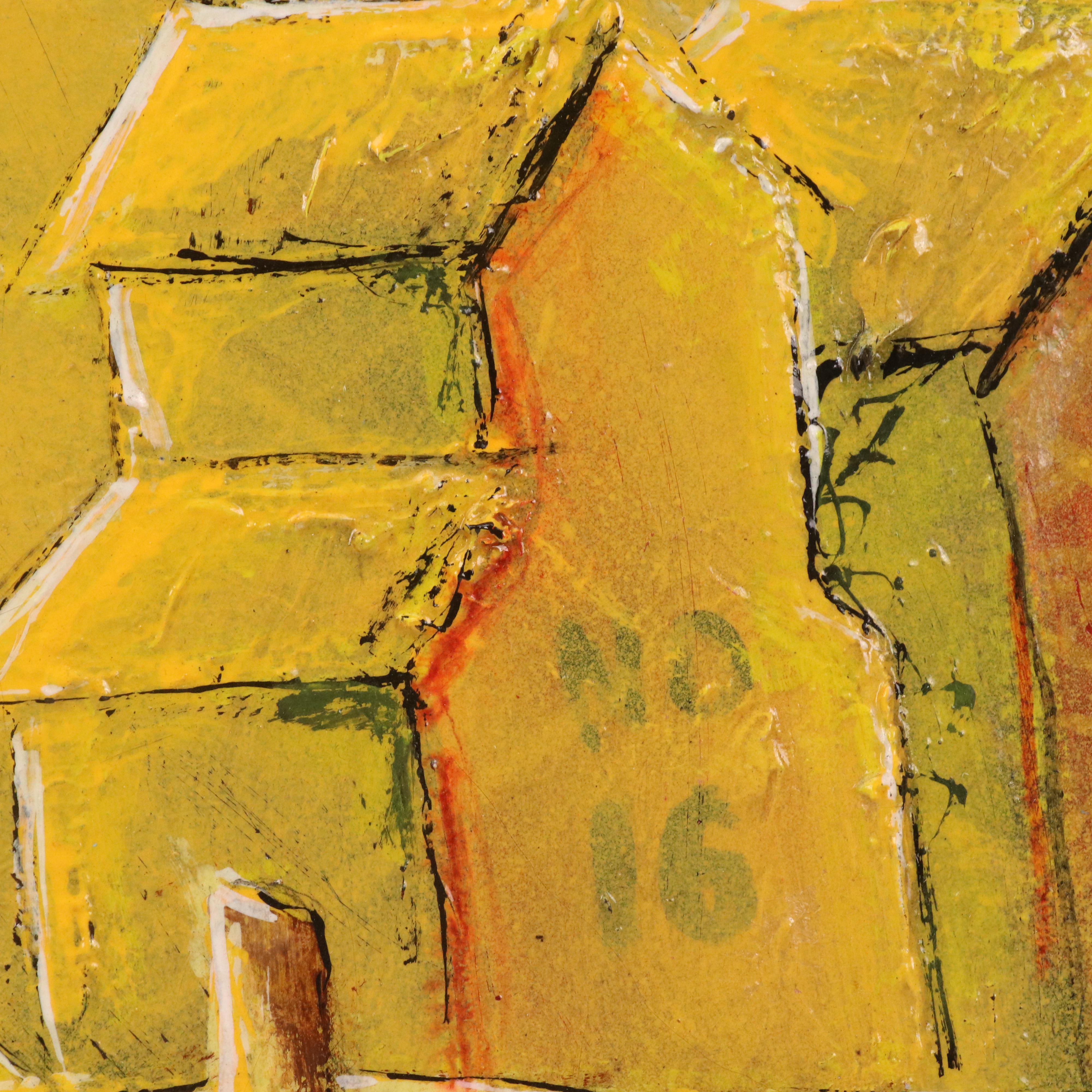 Reynold J. Falce Impasto Oil Painting "Canadian Wheat at Dusk," 1990