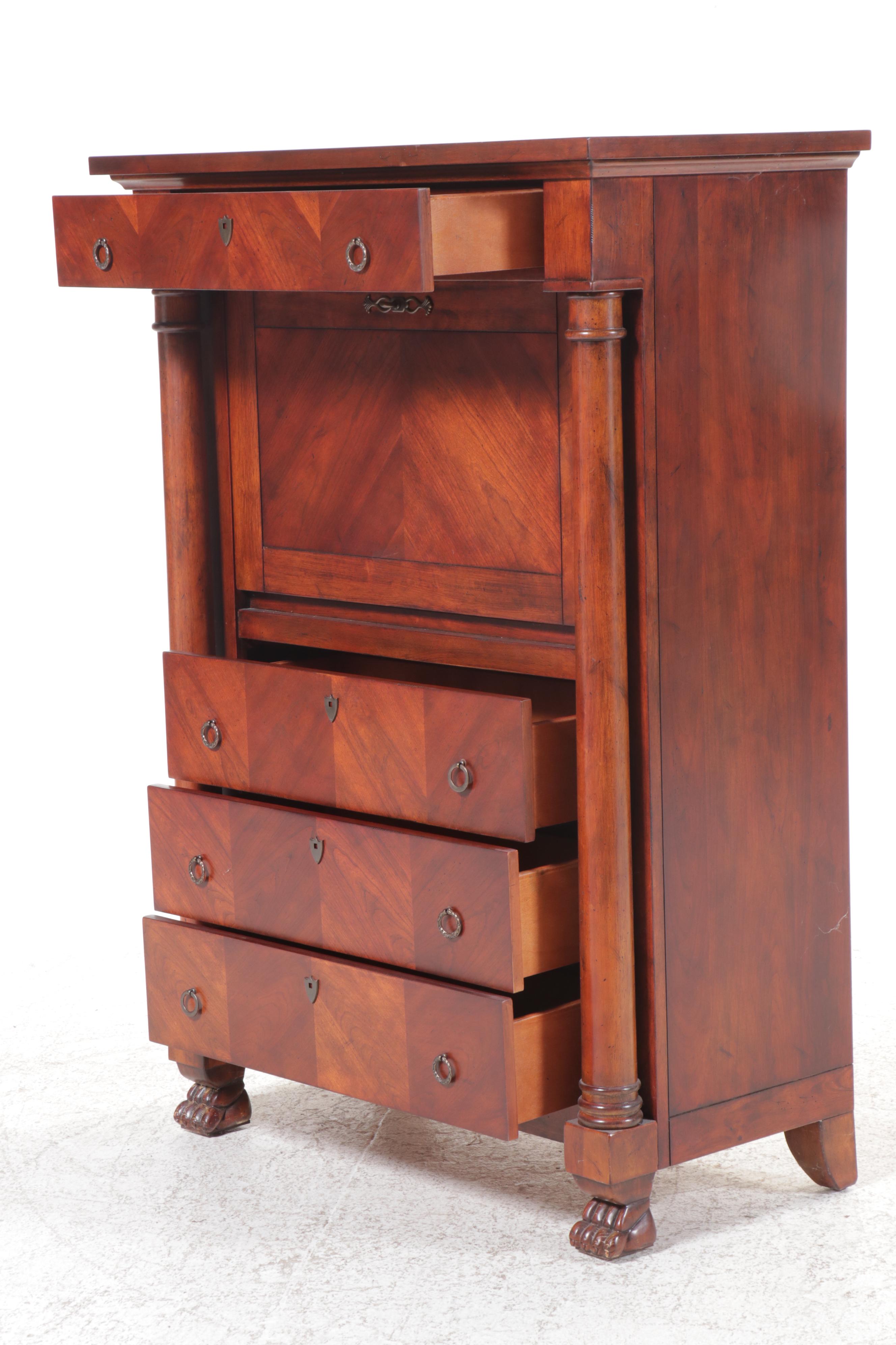 Butler Empire Style Cherry Secretary Desk