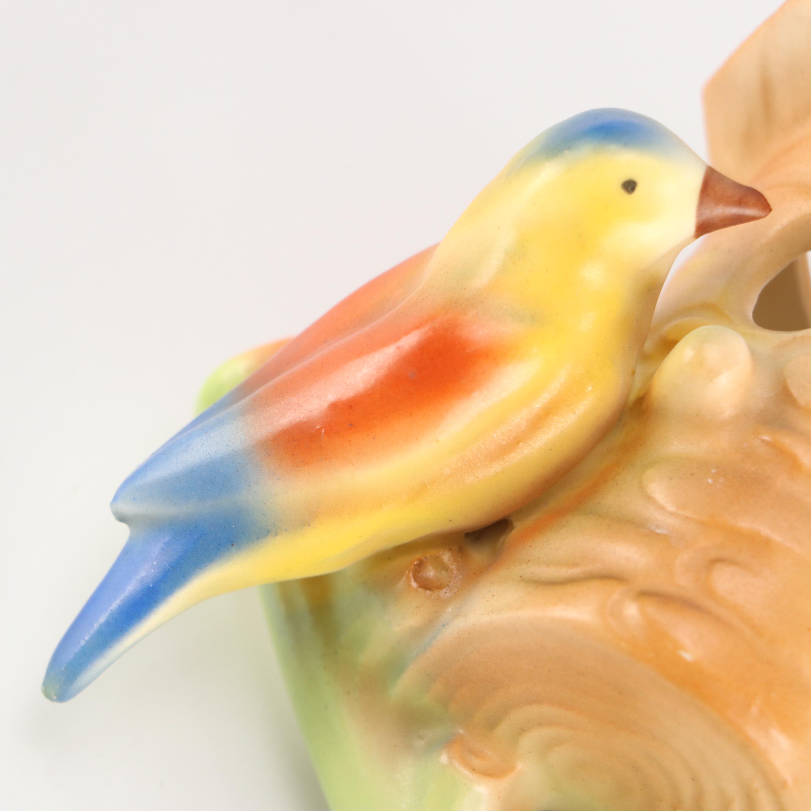 Ceramic Bird Form Wall Pockets, Early to Mid-20th Century