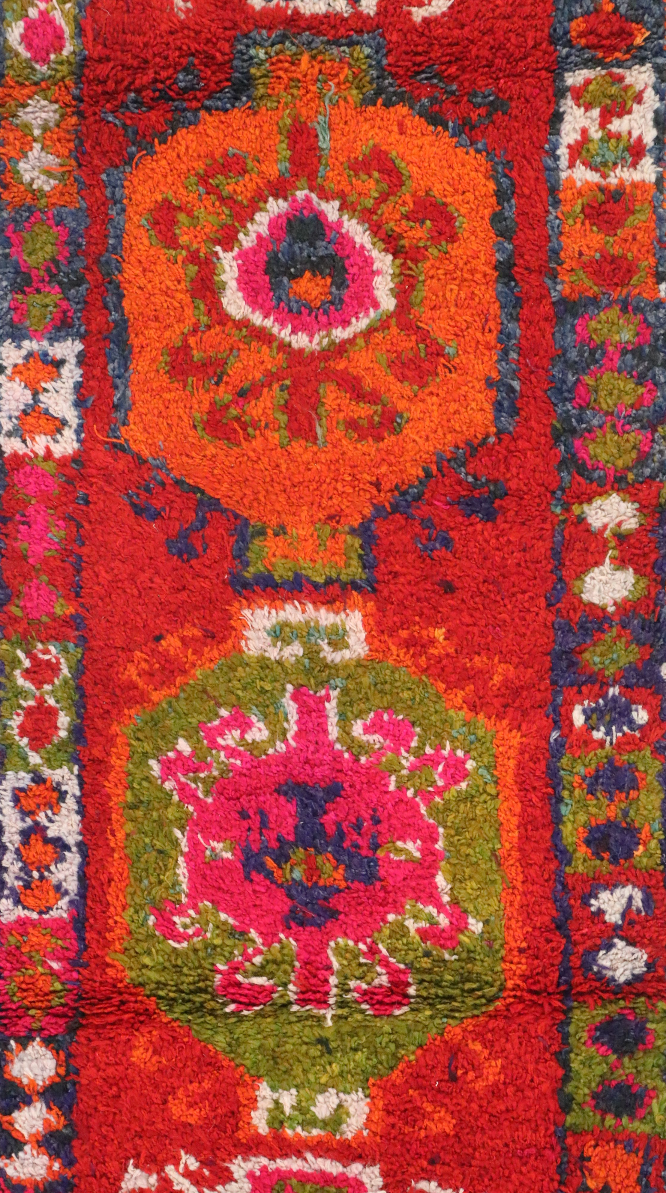 2'11 x 10'11 Hand-Knotted Moroccan Berber Carpet Runner