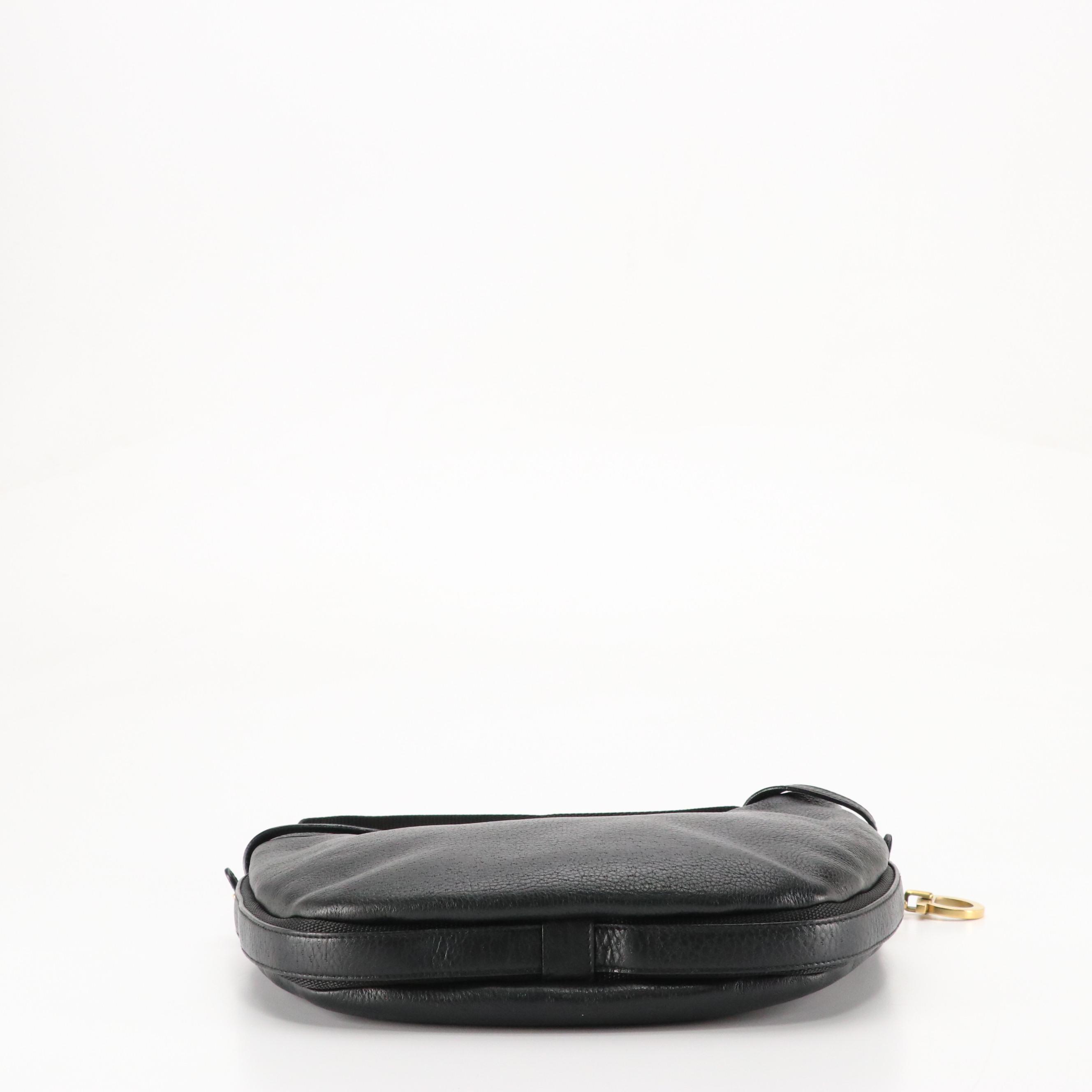 Salvatore Ferragamo Gancini Zip Hobo Bag in Navy Grained Leather