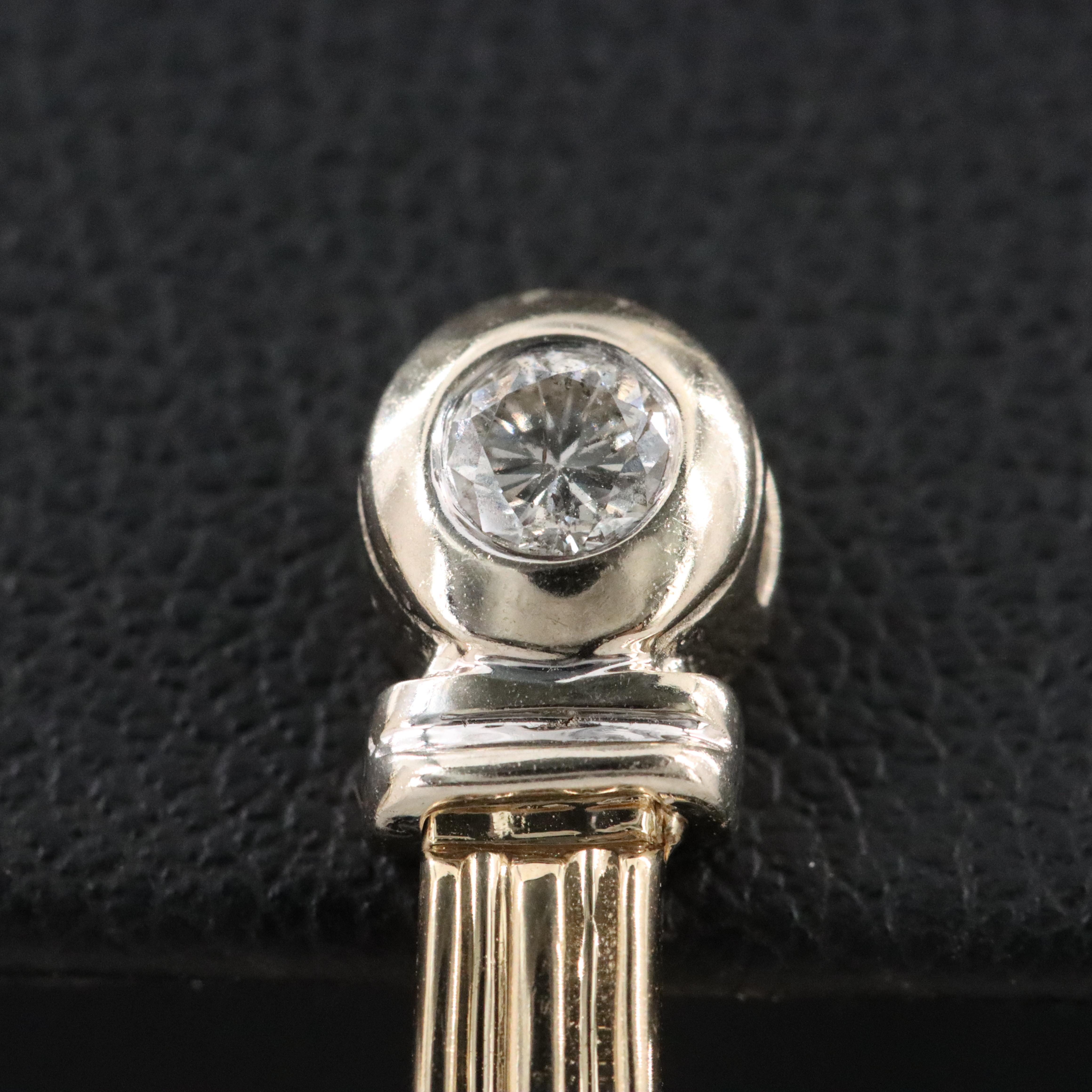 14K 0.25 CTW Diamond J Hoop Earrings