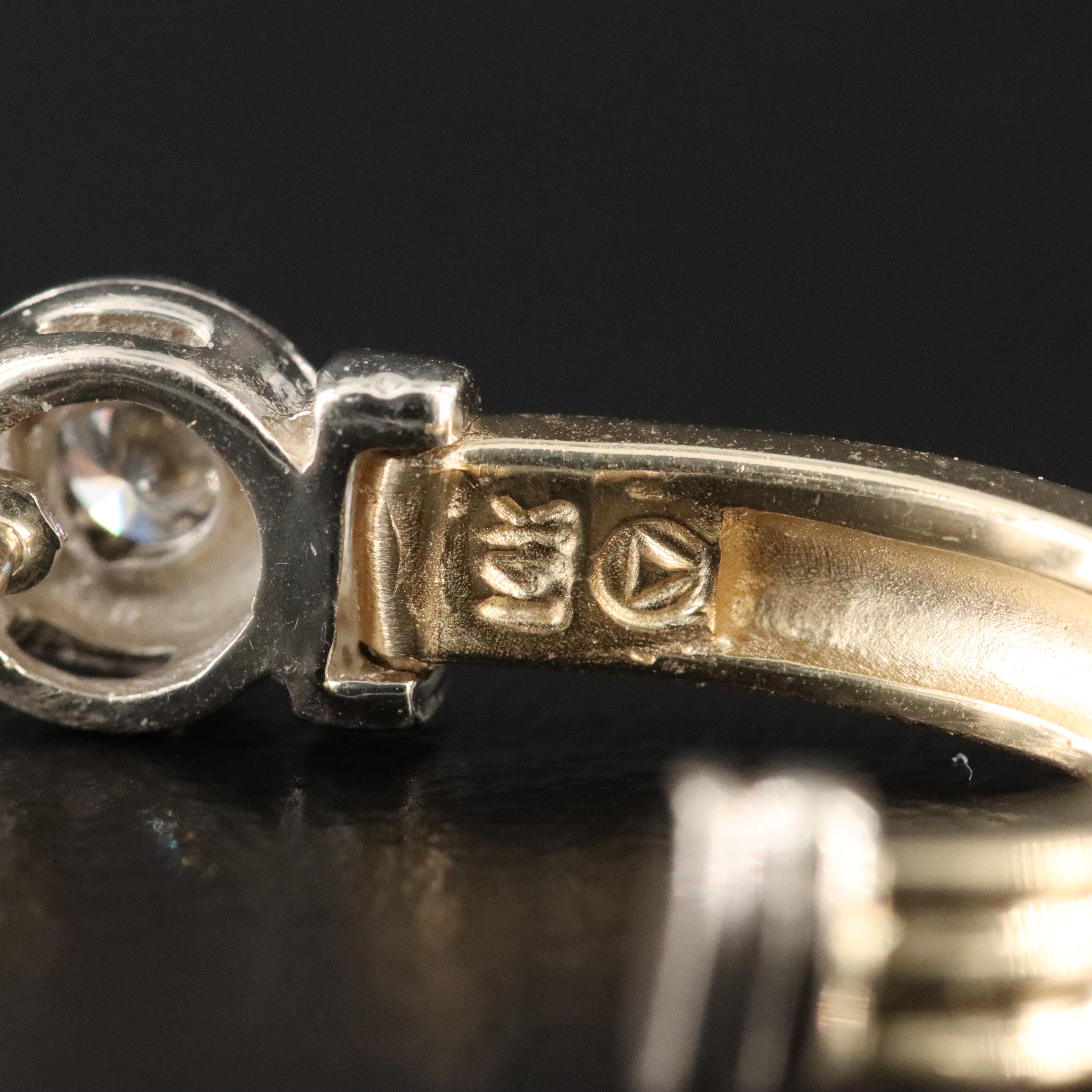 14K 0.25 CTW Diamond J Hoop Earrings