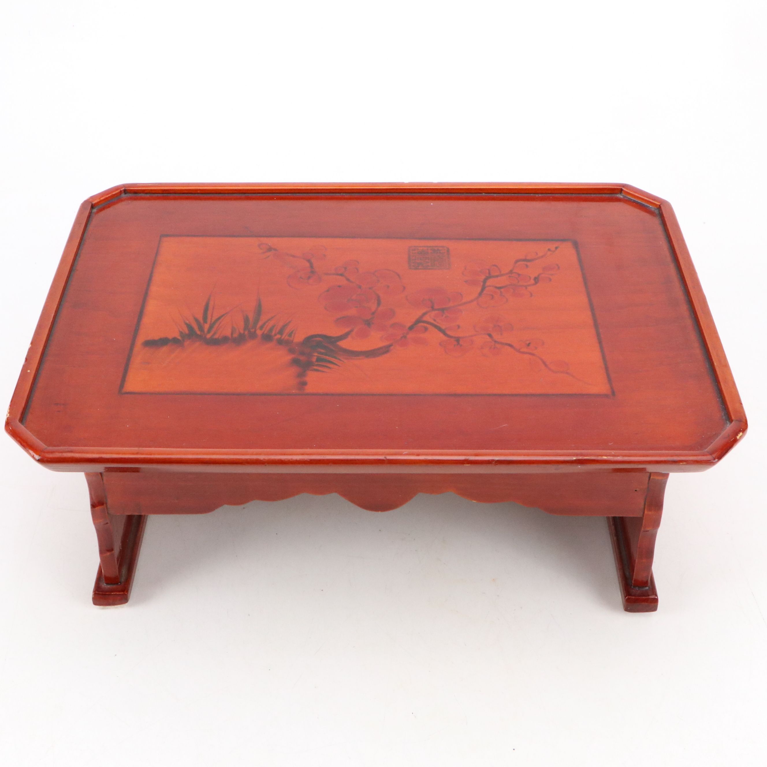 Redware Ginger Jar & Bowl, Wooden Tray, Wax Seal Hand-Painted Wood Bowl