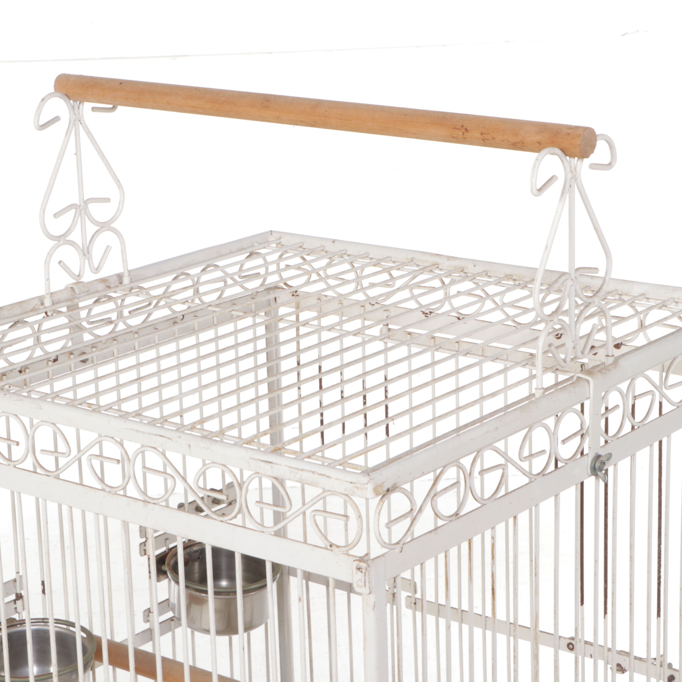 White Metal Bird Cage