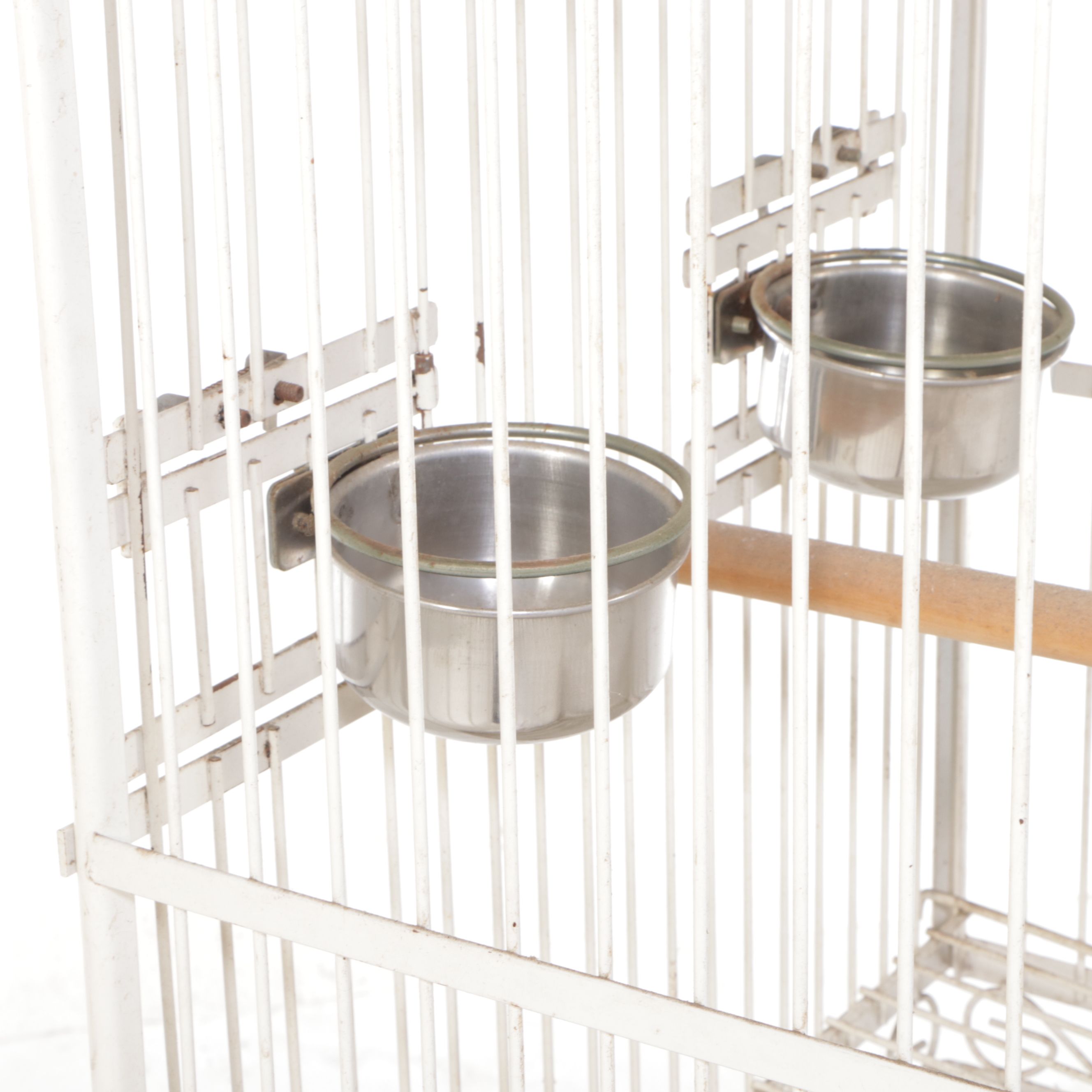White Metal Bird Cage