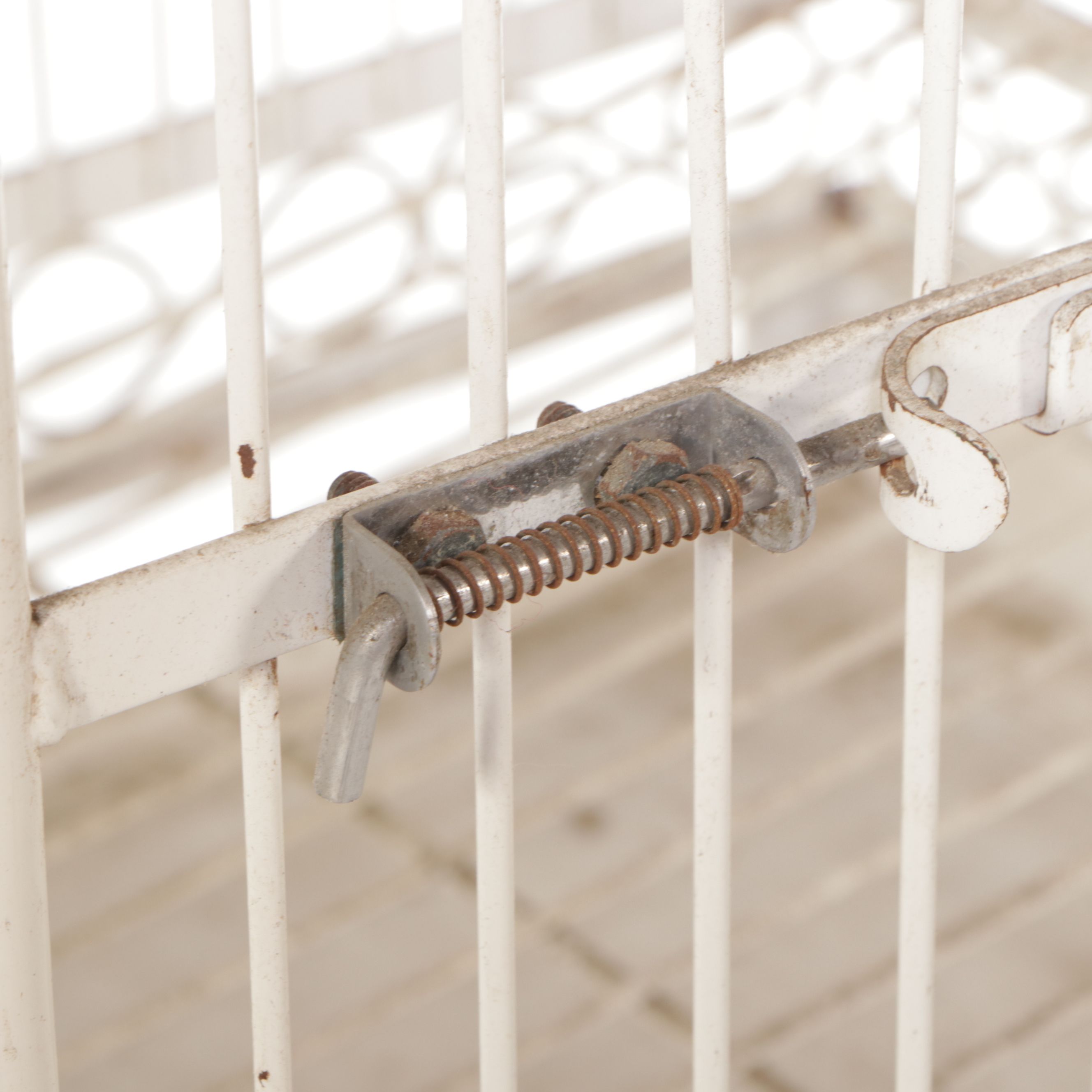 White Metal Bird Cage