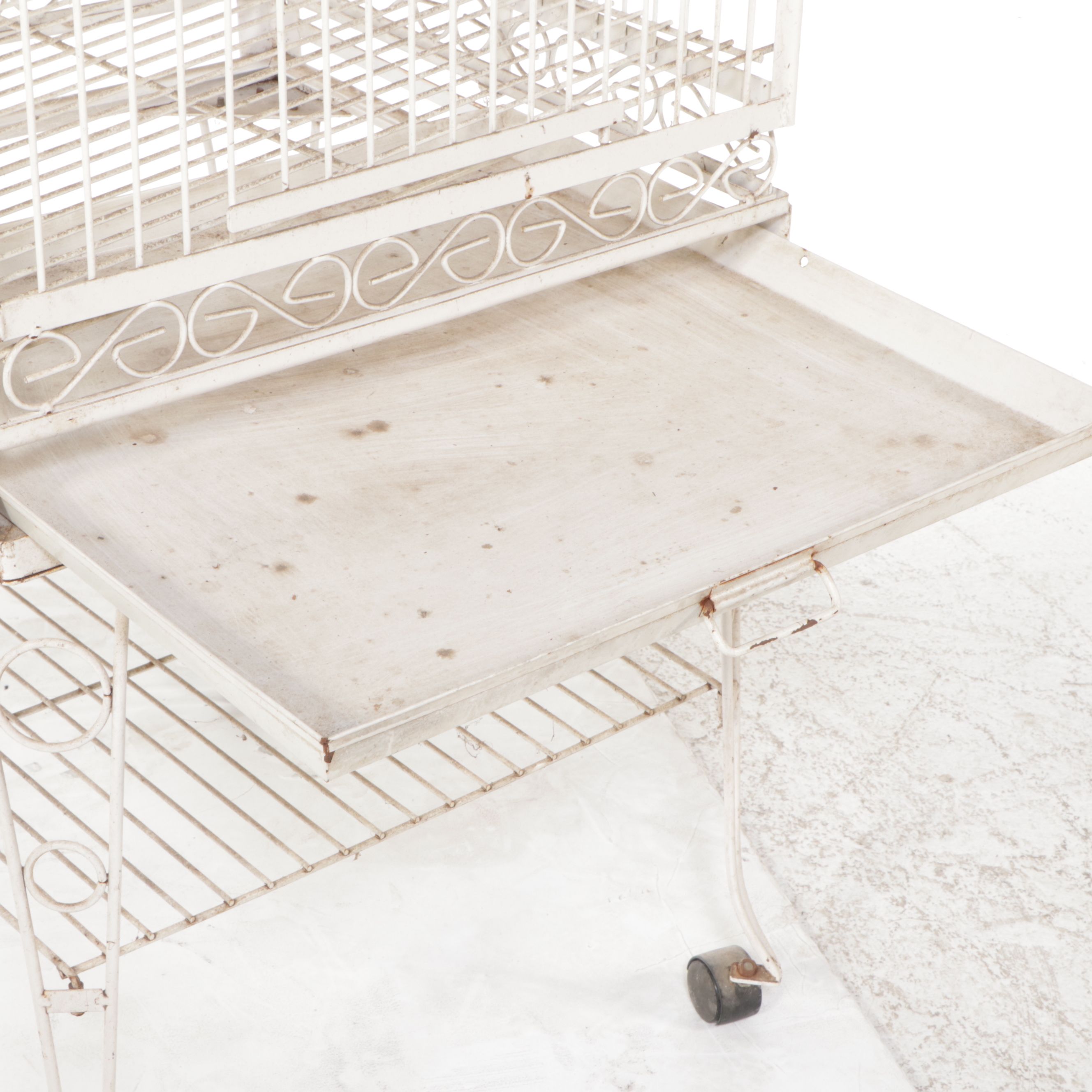 White Metal Bird Cage