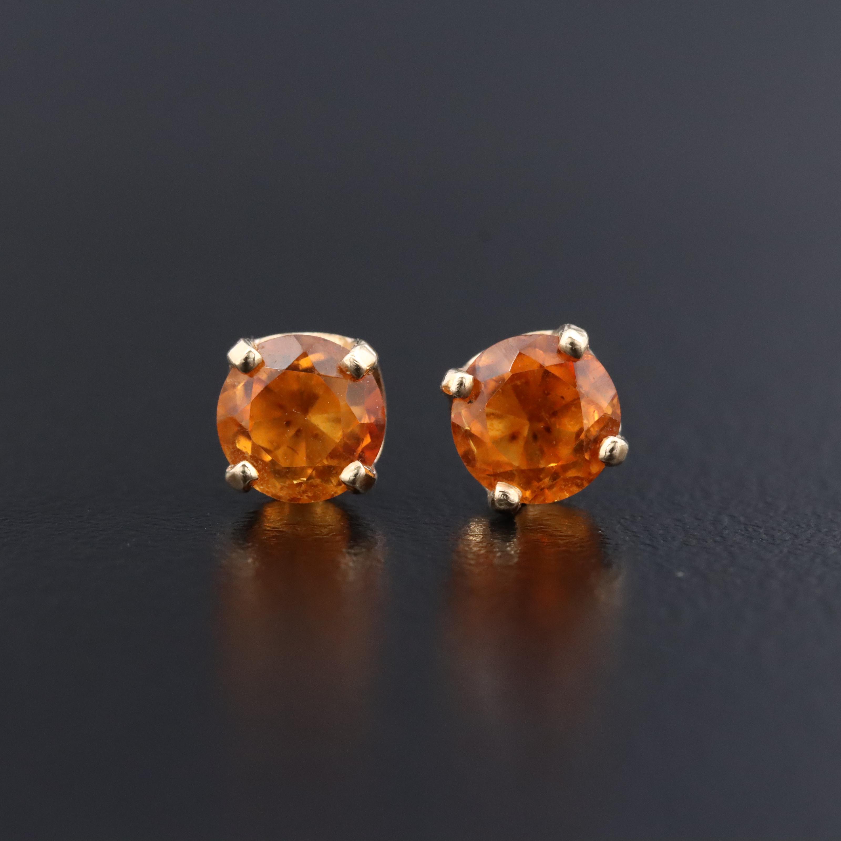 14K Citrine Earrings