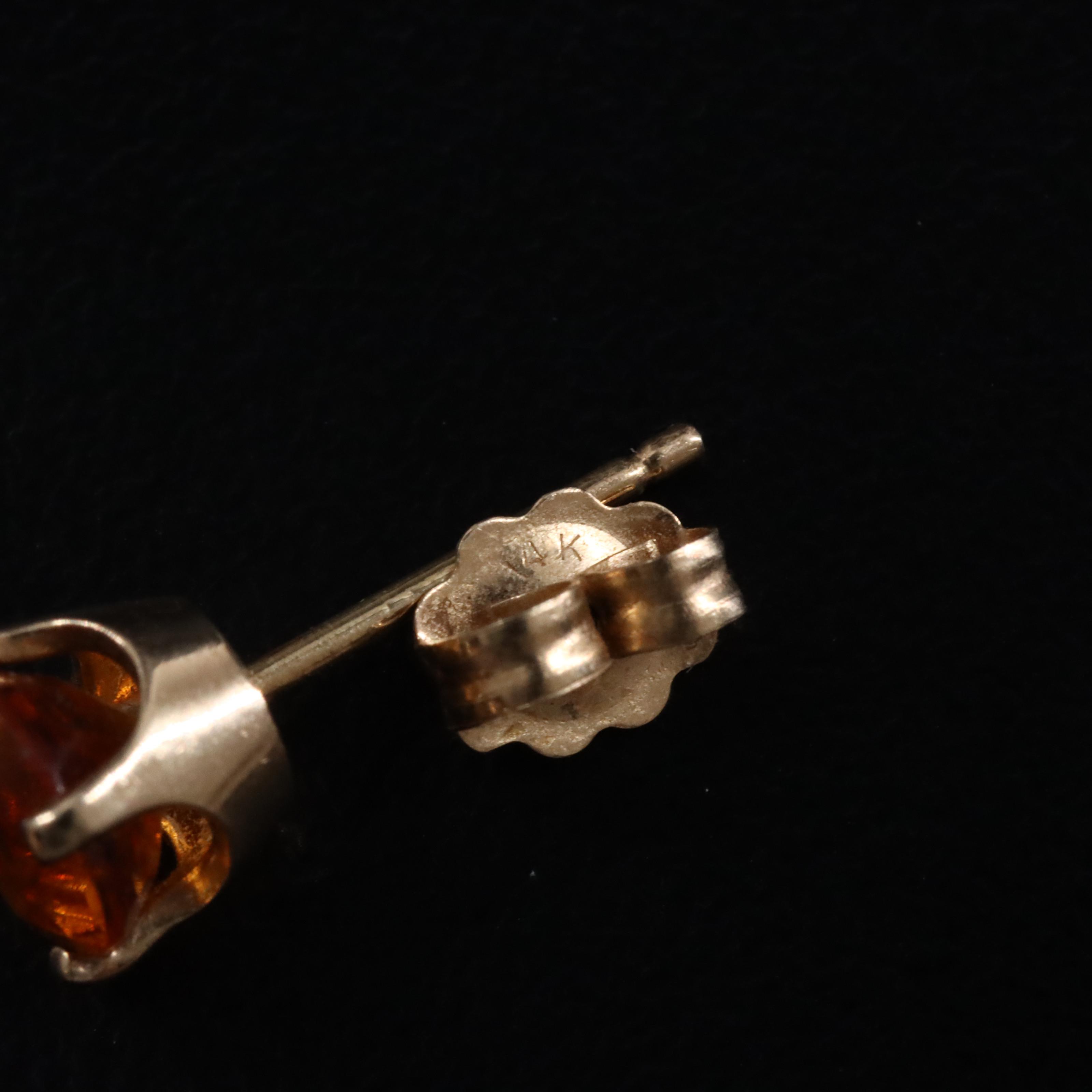 14K Citrine Earrings